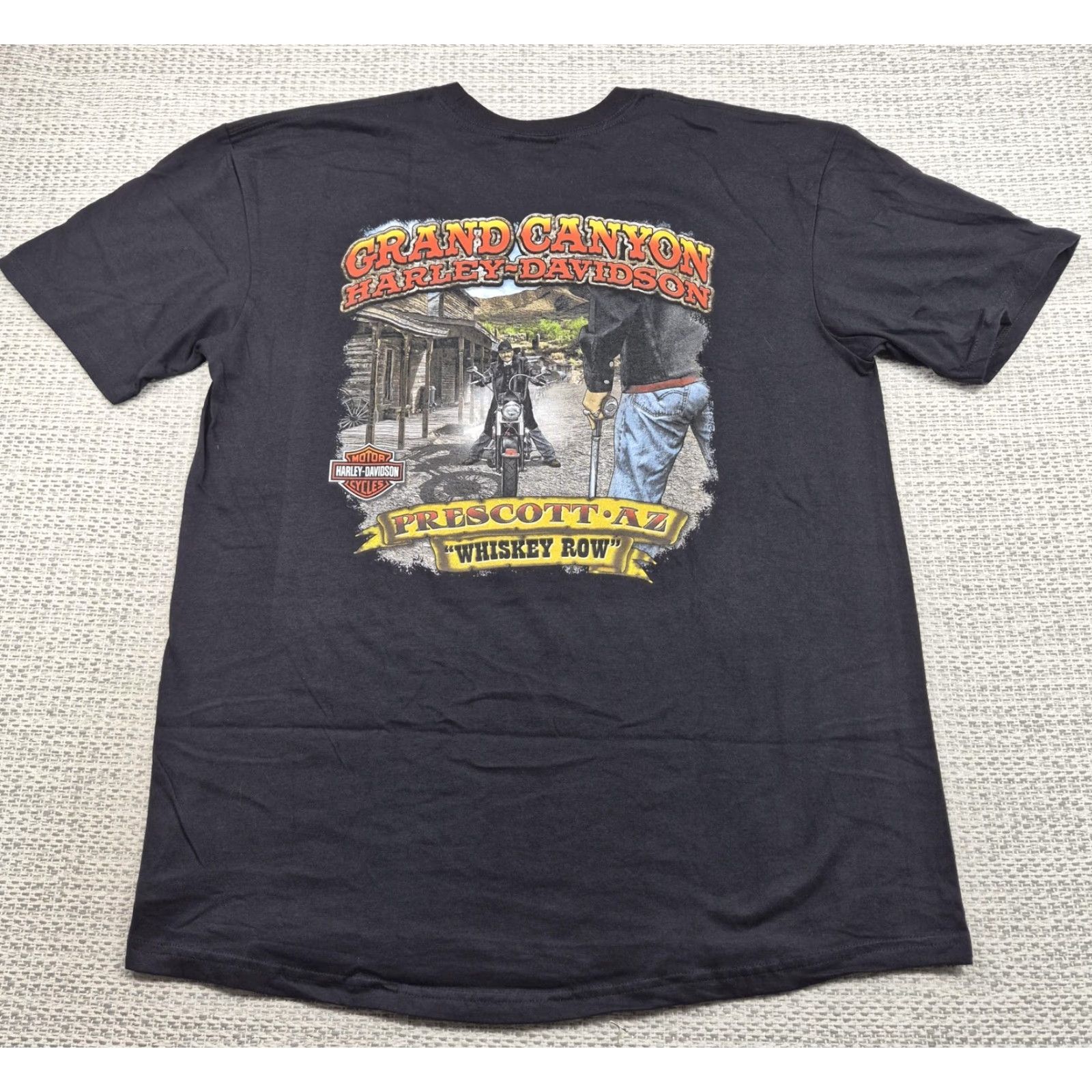 Harley Davidson Harley-Davidson Prescott Shirt Mens XL Black Short Sleeve T-Shirt Graphic Print Front Back Grand Canyon Biker Logo Size US XL / EU 56 / 4 - 2 Thumbnail
