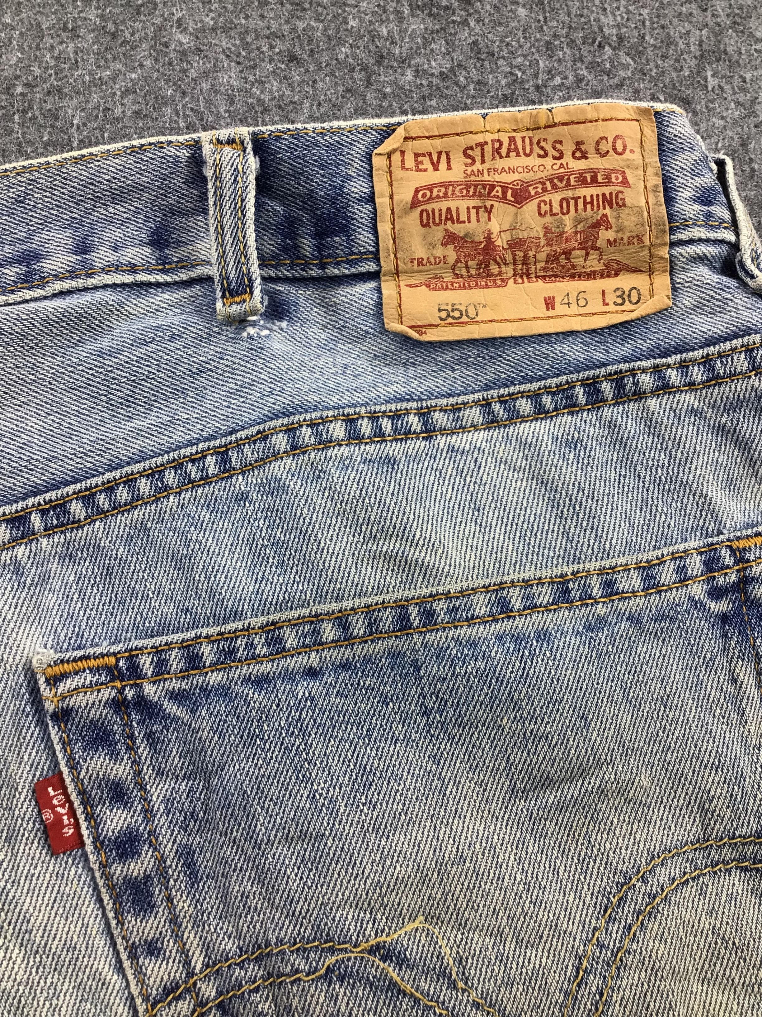 Levi's Vintage Levis 550 Jeans Dirty Stone Wash 46x29 KJ286 Size US 44 / EU 60 - 5 Thumbnail