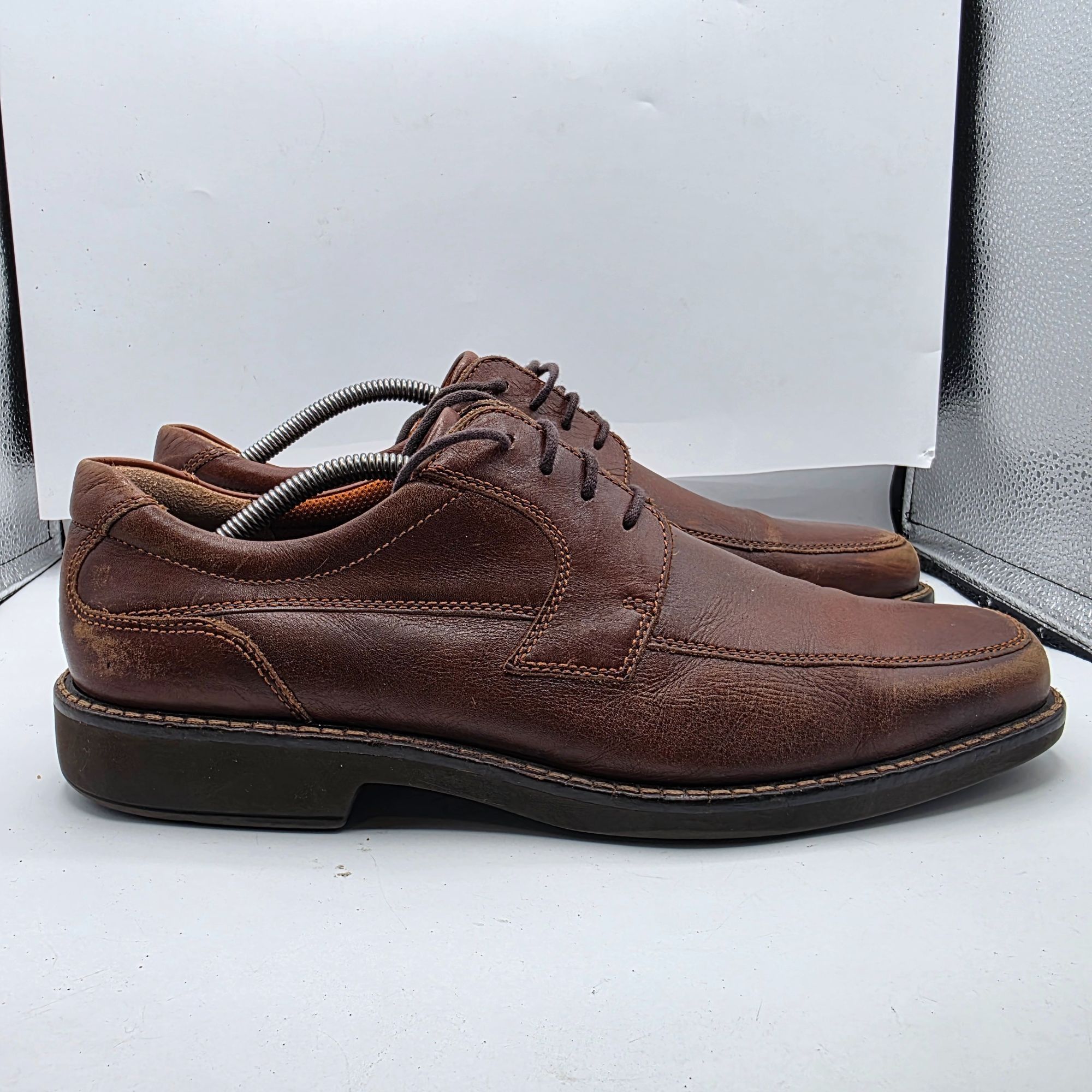 Ecco Ecco Brown Leather Mens Dress Shoes Size 11 Lace Up Comforta Size US 11 / EU 44 - 12 Thumbnail