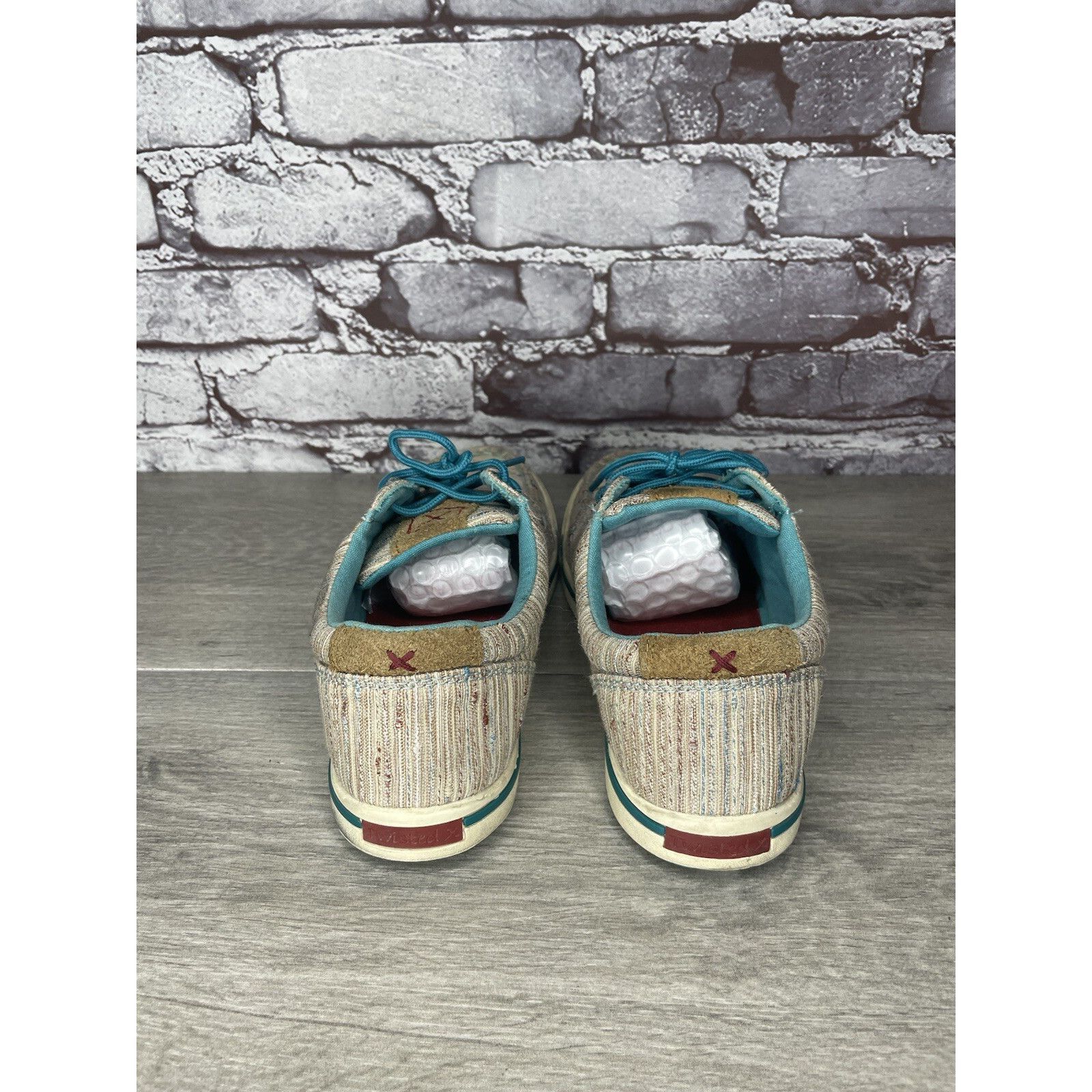 Other Hooey Loper By Twisted X Tan Fabric Western Blue Lace Shoes Size US 6.5 / IT 36.5 - 4 Thumbnail