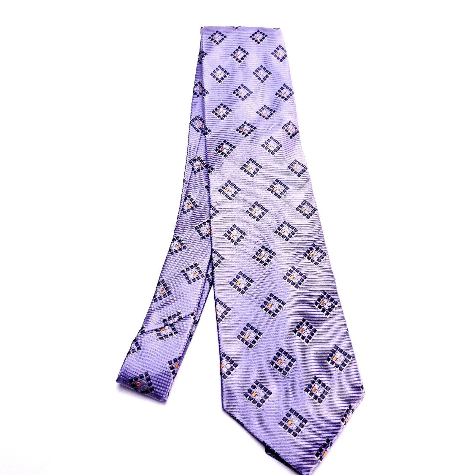 Paul Fredrick Paul Fredrick Purple Silk Tie Woven Geometric Size ONE SIZE - 6 Thumbnail