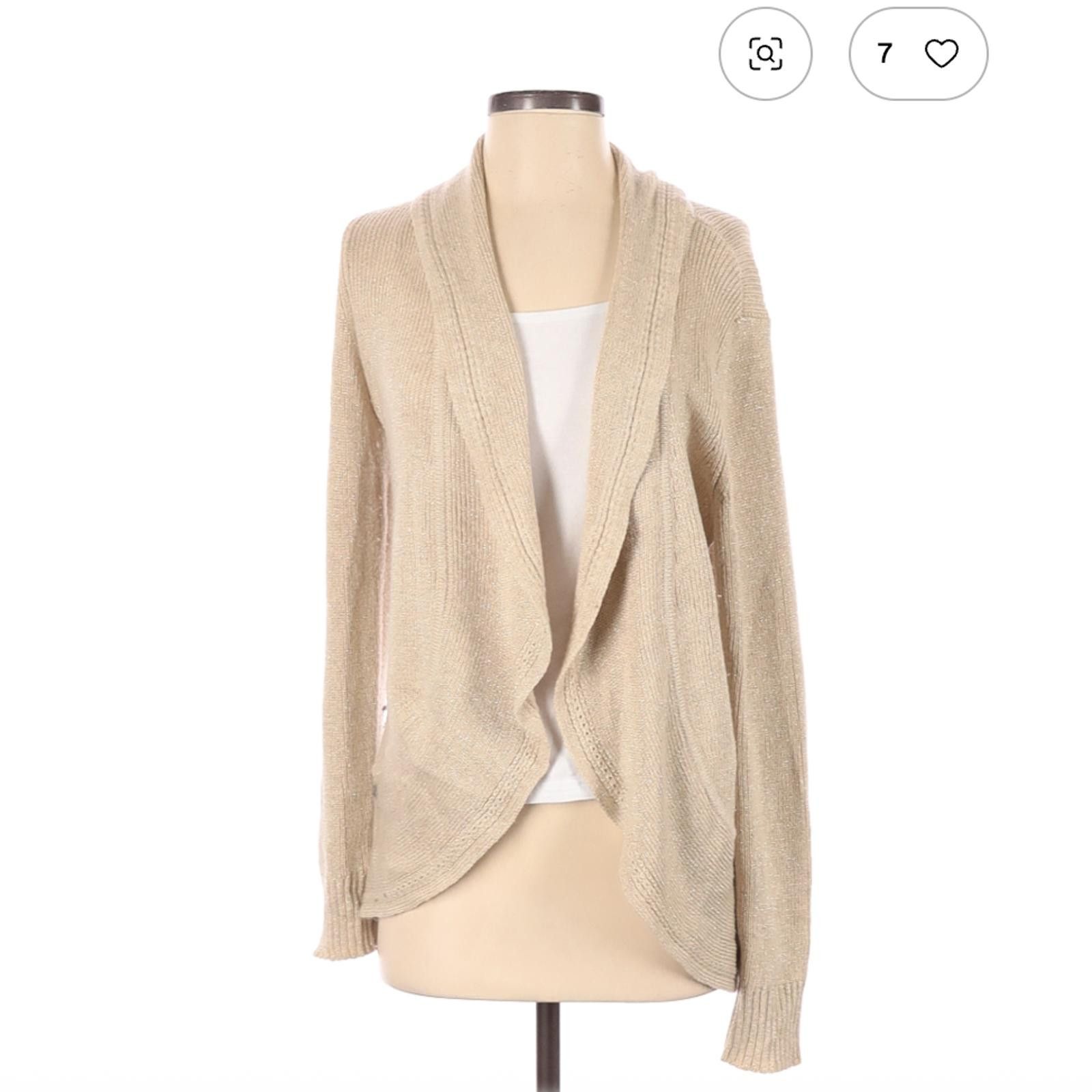 Other White House Black Market Gold Cardigan Size M Size M / US 6-8 / IT 42-44 - 1 Thumbnail