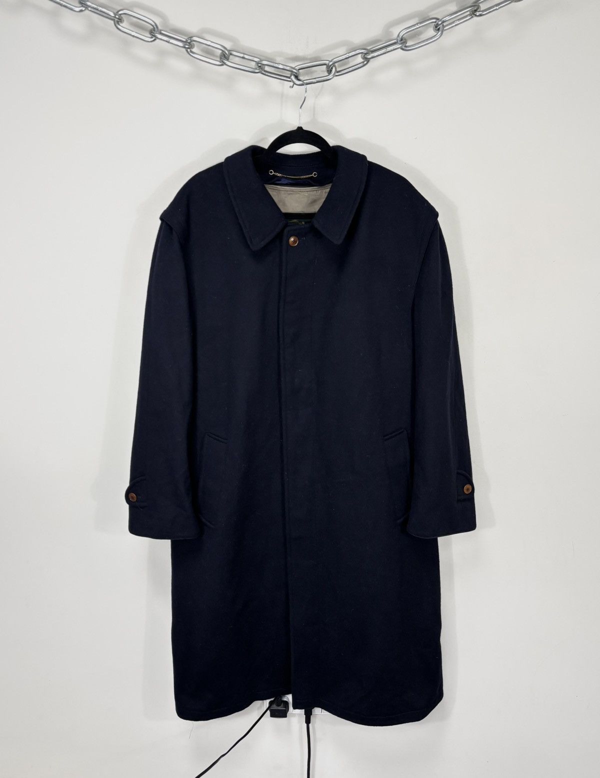 Other Lodenfrey Men’s Tyrol Loden Navy Blue Wool Long Overcoat Size US XL / EU 56 / 4 - 1 Thumbnail