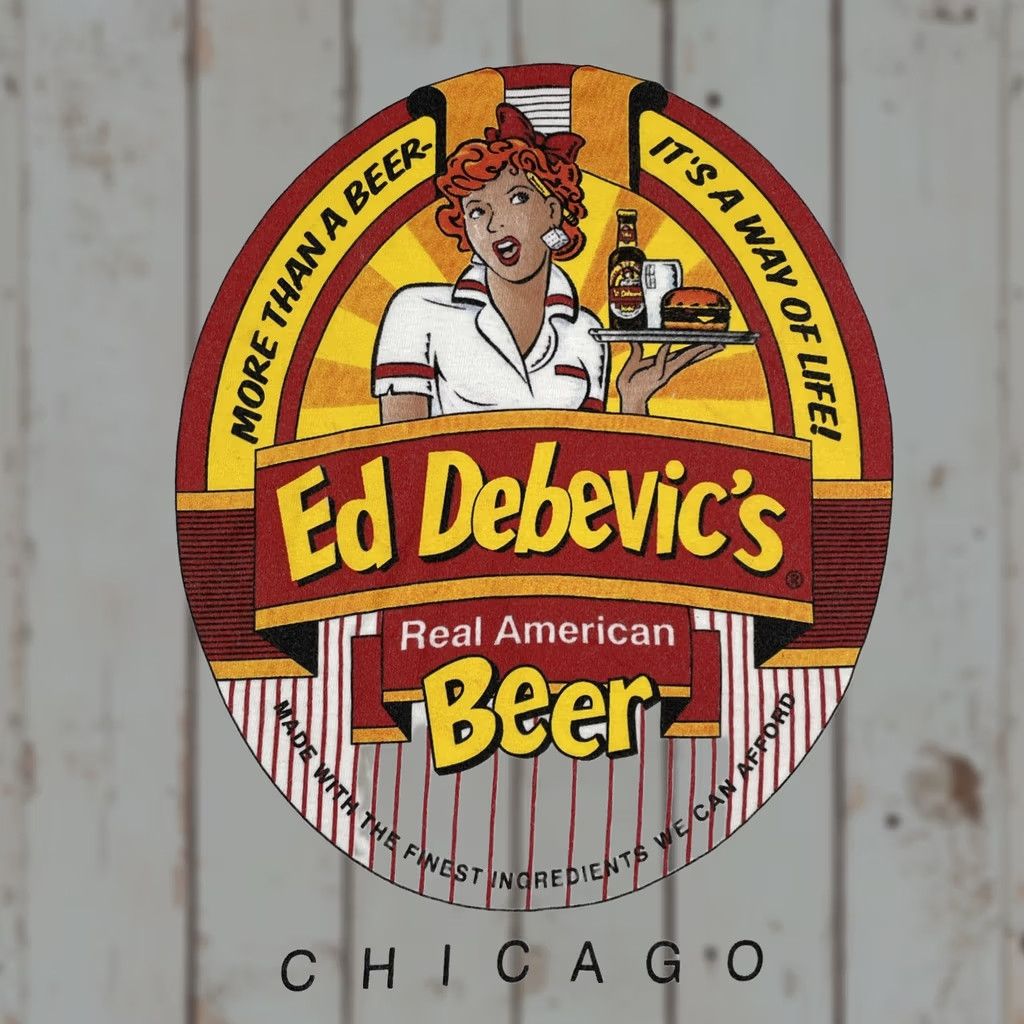 Hanes VINTAGE Hanes Beefy T-Shirt XL Ed Debevic’s Real American Beer Chicago A Way If Life USA Mens Size US XL / EU 56 / 4 - 1 Thumbnail