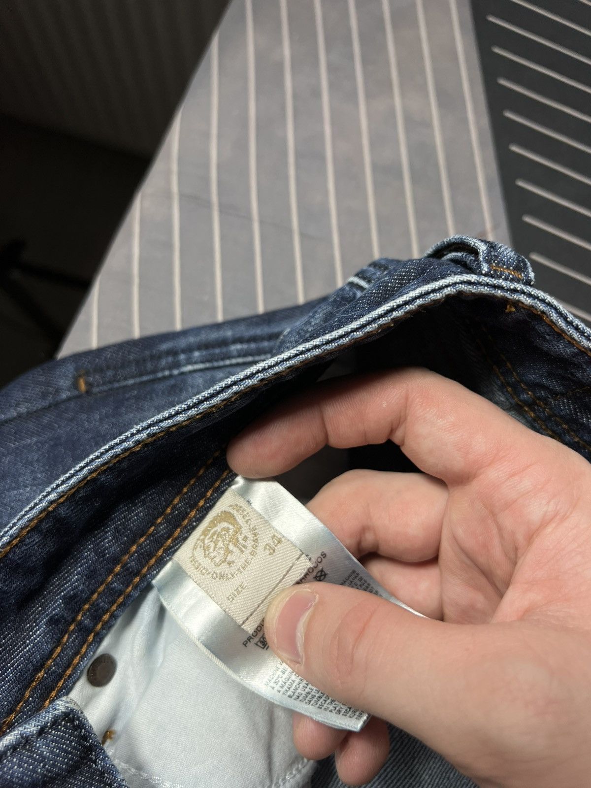 Diesel 🔥 Diesel Larkee Jeans W34 Regular Straight Fit Vintage Denim Size US 34 / EU 50 - 15 Thumbnail