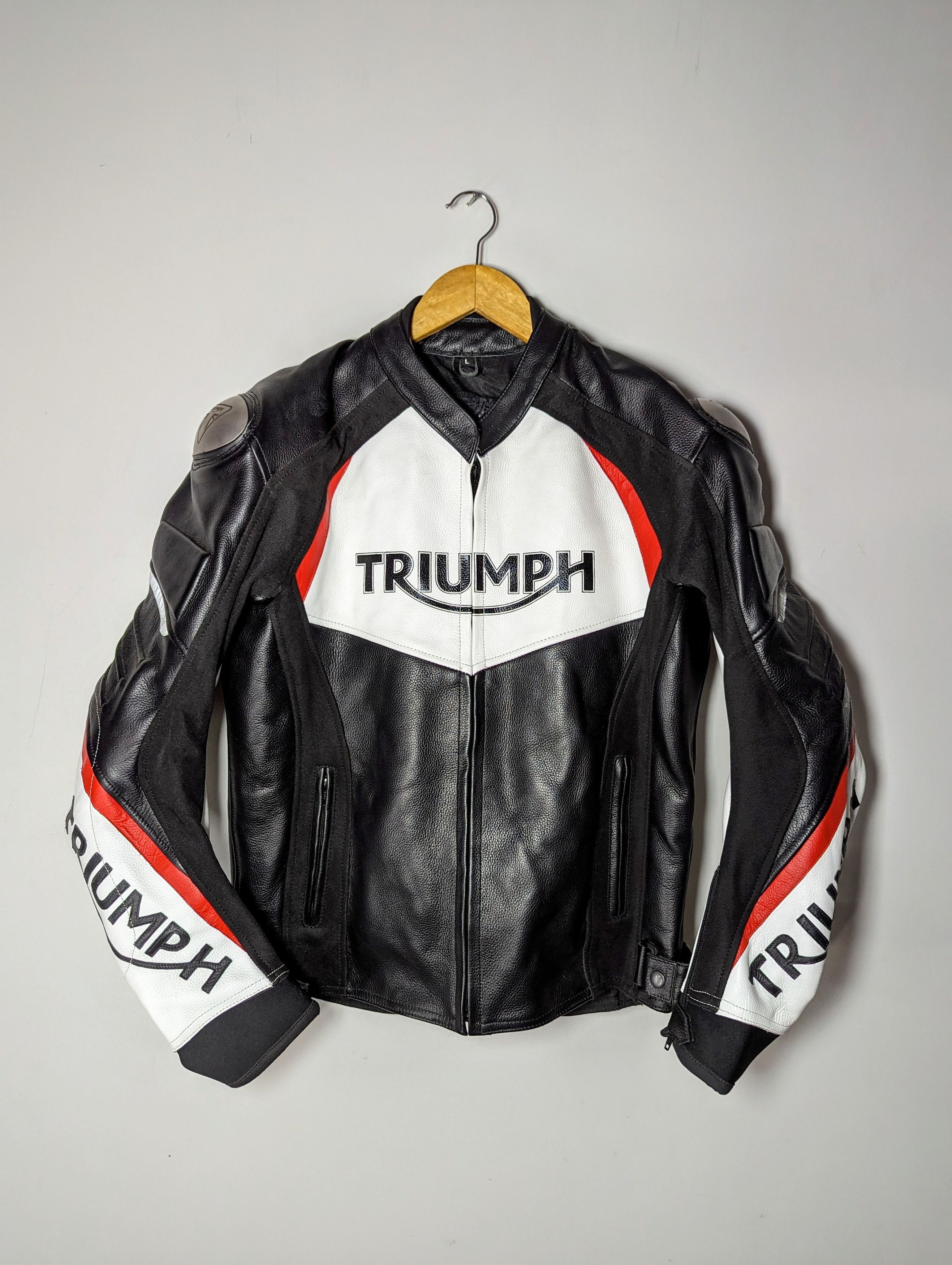 Other 🔥 Triumph 🔥 Motorcycles LEATHER JACKET RACING STREETWEAR Size US M / EU 48-50 / 2 - 1 Thumbnail