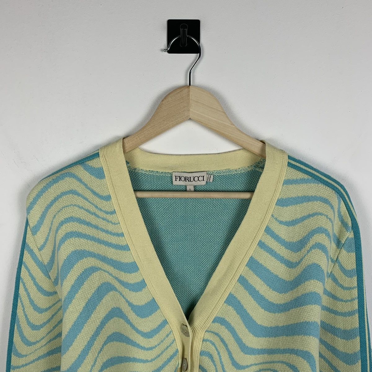 Fiorucci Designer Fiorucci Knit Crop Cardigan Long Sleeve Size L Y2K Size L / US 10 / IT 46 - 2 Thumbnail