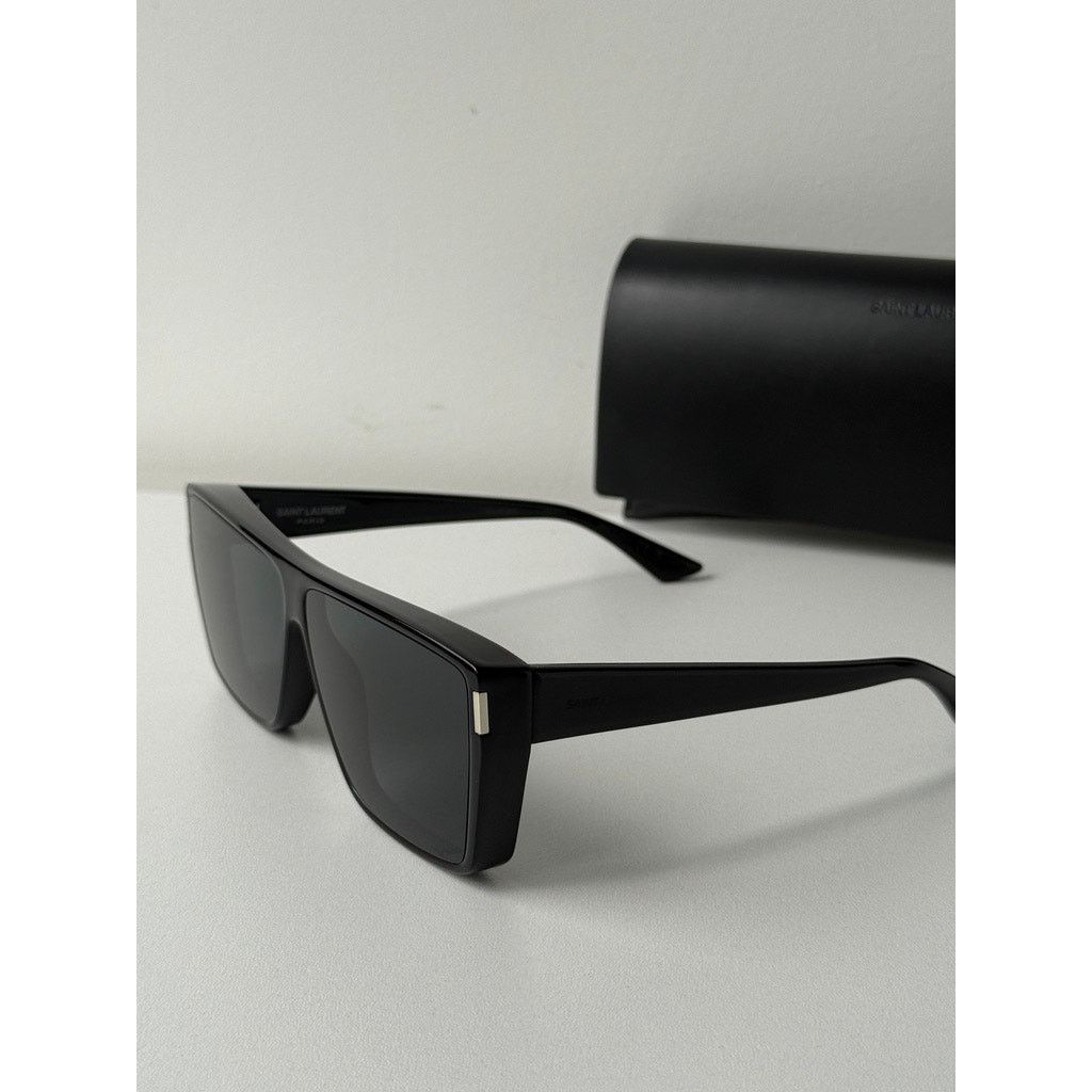 Saint Laurent Paris NEW Saint Laurent SL756 Black Flat Top Sunglasses $565 Size ONE SIZE - 3 Thumbnail