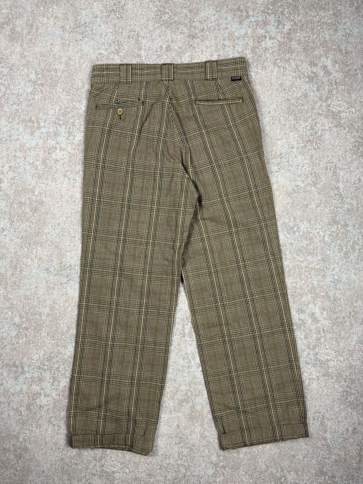 Stussy Vintage Stussy Plaid Brown Tartan Check Dress Pants Size 30 Size US 30 / EU 46 - 4 Thumbnail
