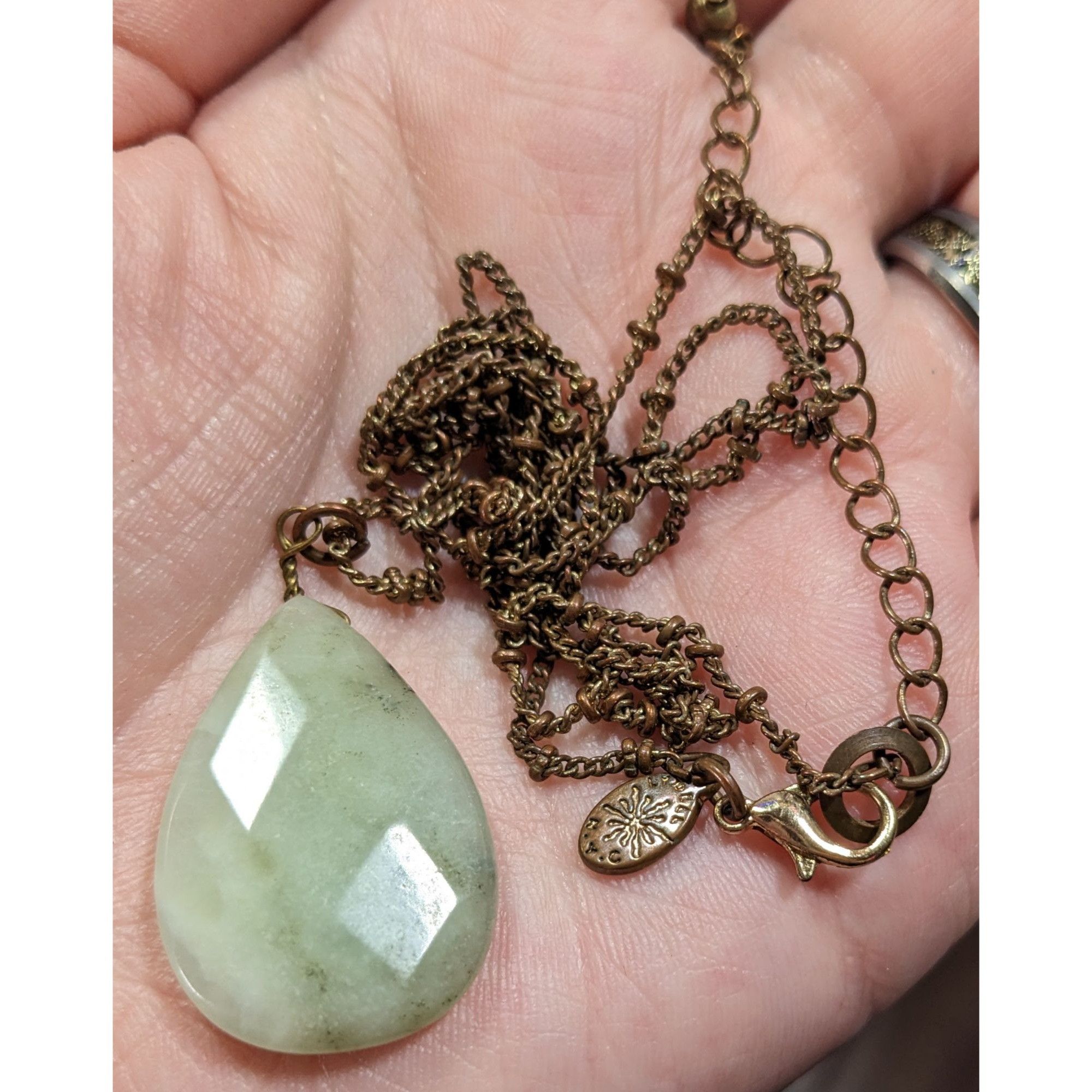 Other Vintage Lydell NYC Green Teardrop Agate Necklace Size ONE SIZE - 5 Thumbnail