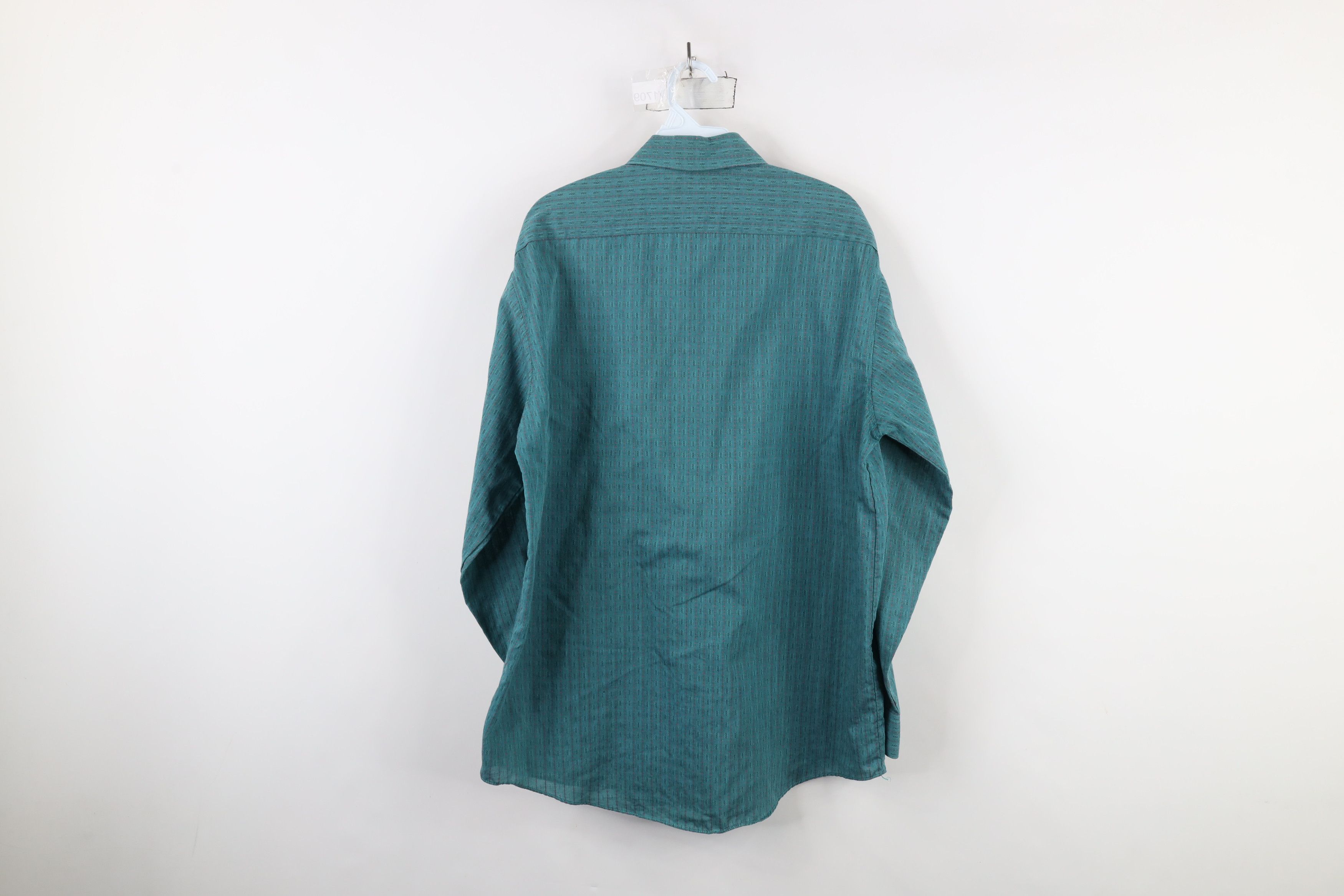 Vintage Vintage 90s Streetwear Needle Striped Collared Button Shirt Size US L / EU 52-54 / 3 - 11 Thumbnail