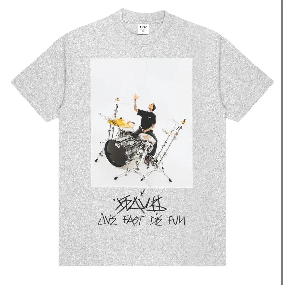 Fuck The Population FTP x Travis Barker Famous Heather Gray T-Shirt Size US L / EU 52-54 / 3 - 1 Thumbnail