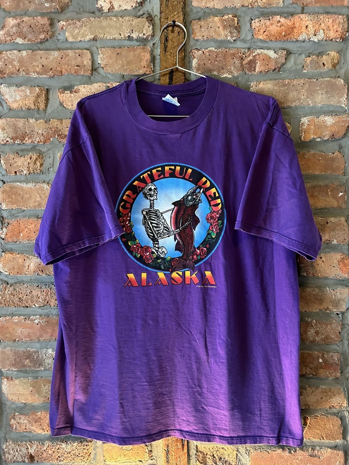 Vintage Vintage Grateful Dead Alaska 1991 Tee Size US XL / EU 56 / 4 - 1 Thumbnail