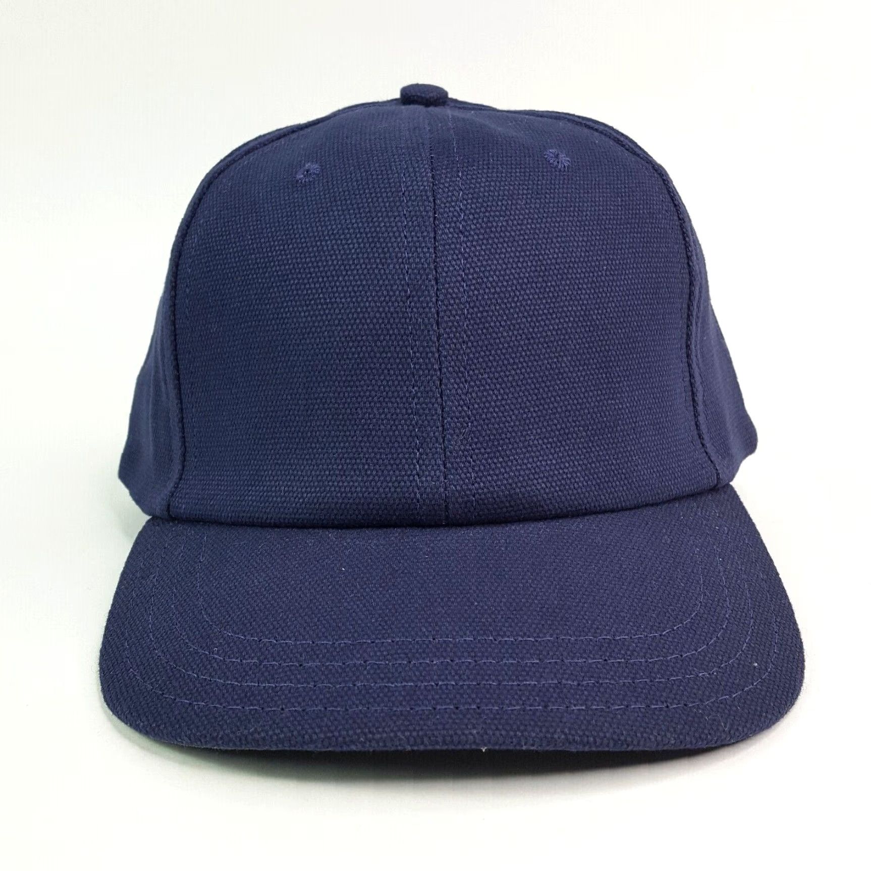 Vintage VINTAGE Town Talk Navy Blue Adjustable Hat Baseball Cap USA Made Knit Cotton Blend Embroidered Breathable Lightweight Solid 90s Casual Mens Hat Size ONE SIZE - 2 Thumbnail