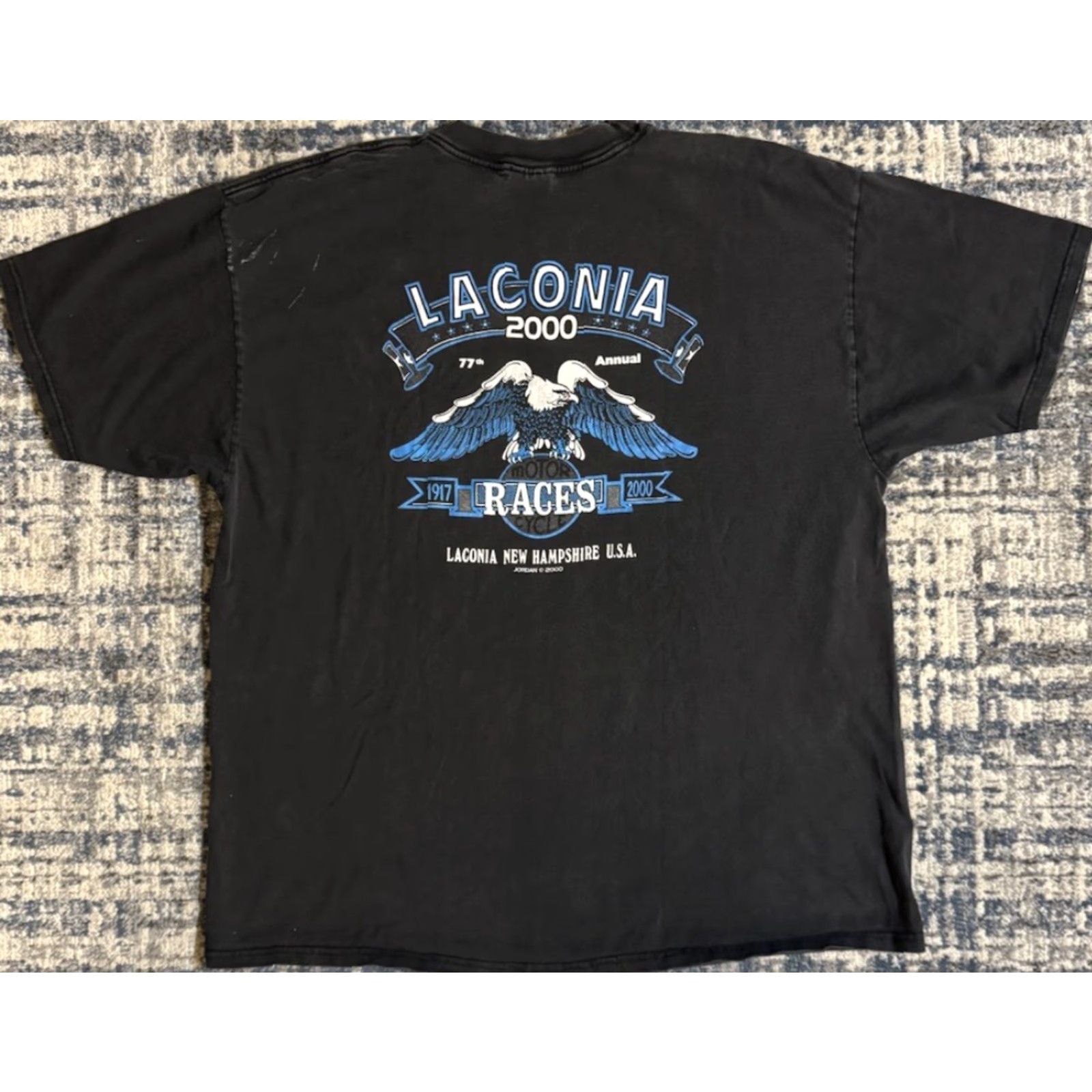 Hanes VINTAGE 2000 Laconia Motorcycle Races Evil Clown Uncle Sam I Want You T Shirt 2X Size US XL / EU 56 / 4 - 5 Thumbnail