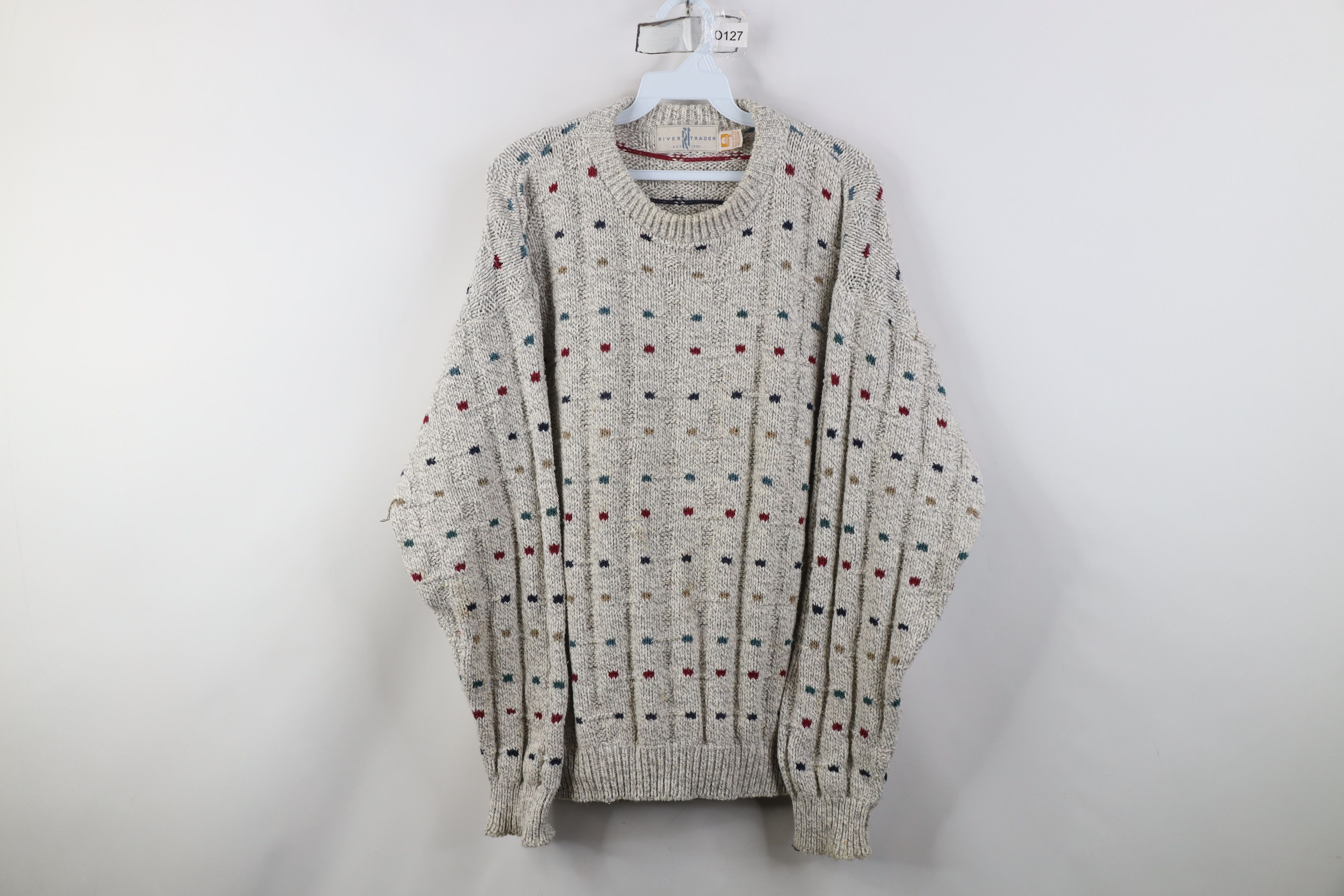 Vintage Vintage 90s Streetwear Chunky Cotton Knit Sweater USA Size US M / EU 48-50 / 2 - 1 Thumbnail