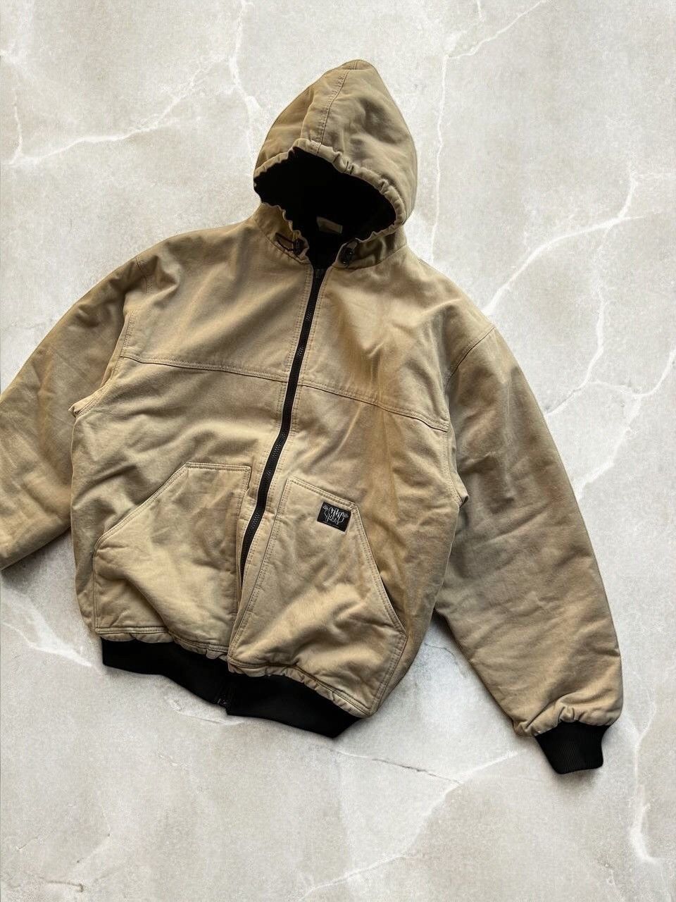 Rap Tees × Vintage MELLOW Hip Hop ACTIVE JACKET Zip up WORKER hooded heavy y2k Size US M / EU 48-50 / 2 - 3 Thumbnail