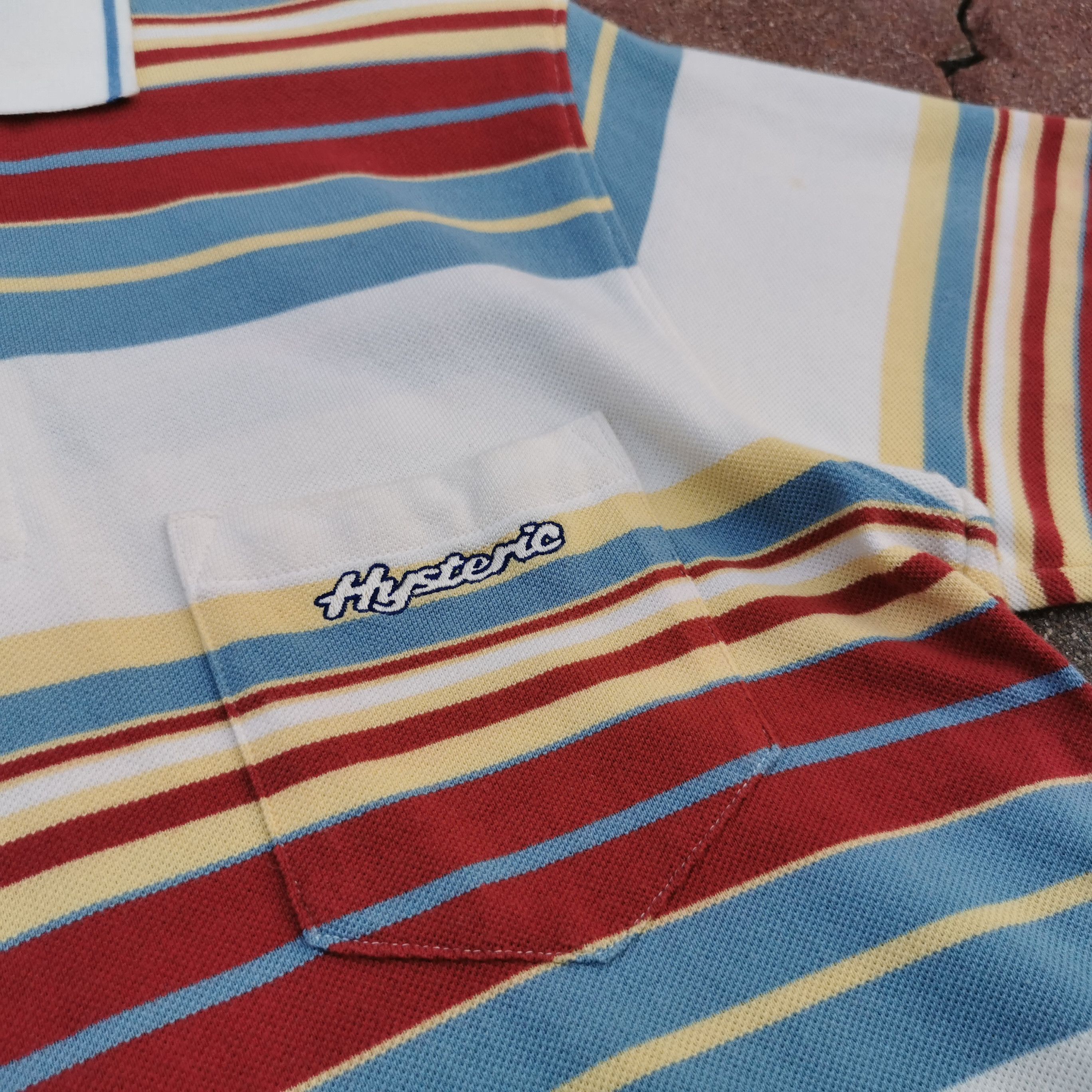 Hysteric Glamour Vintage Hysteric Glamour Striped Embroidery Pocket Polos Size US M / EU 48-50 / 2 - 3 Thumbnail