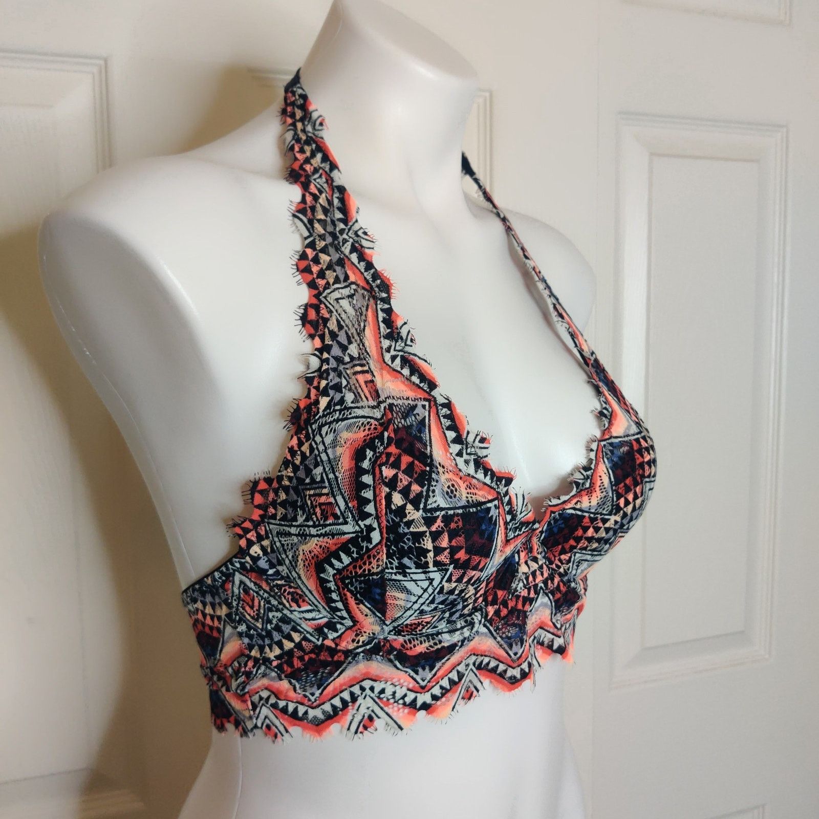 Pink PINK printed lace bralette lightly lined sz XS Size ONE SIZE - 2 Thumbnail