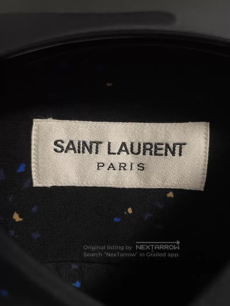 Saint Laurent Paris Saint Laurent Paris Size 37 Blue hibiscus shirt i Size US M / EU 48-50 / 2 - 3 Thumbnail