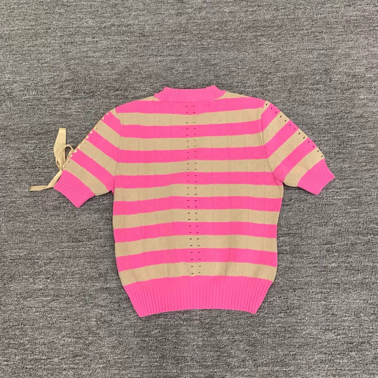 Fendi Fendi Bow Striped Knit Short Sleeve 36 95 New Size XS / US 0-2 / IT 36-38 - 2 Thumbnail