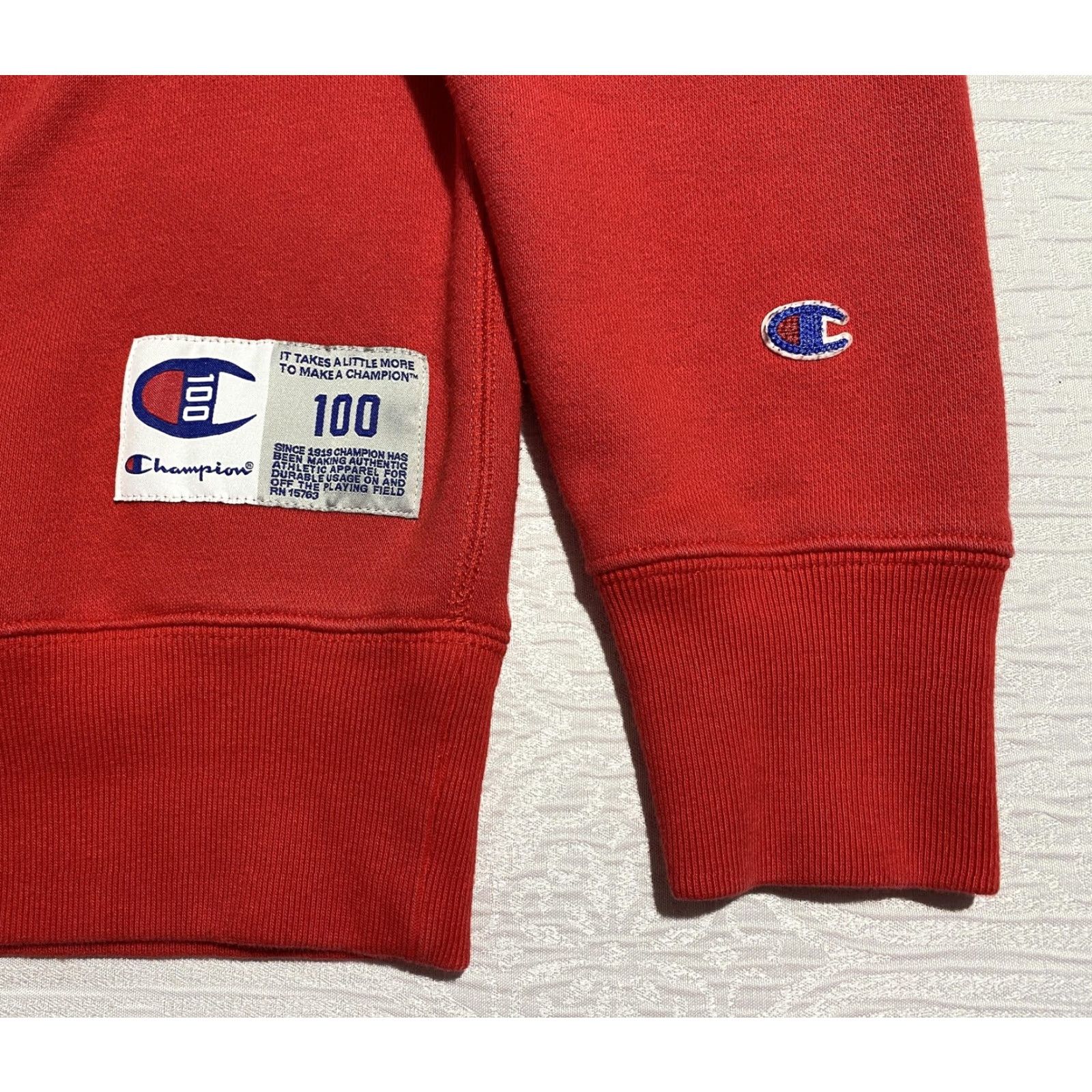 Champion Champion Sweatshirt Mens Medium Red 100 Big Logo Crewneck Fleece Size US M / EU 48-50 / 2 - 5 Thumbnail
