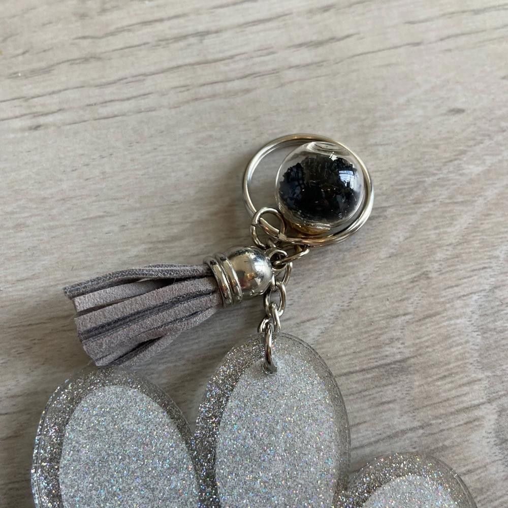 Designer White and Black Plaid Paw Print Keychain Size ONE SIZE - 4 Thumbnail