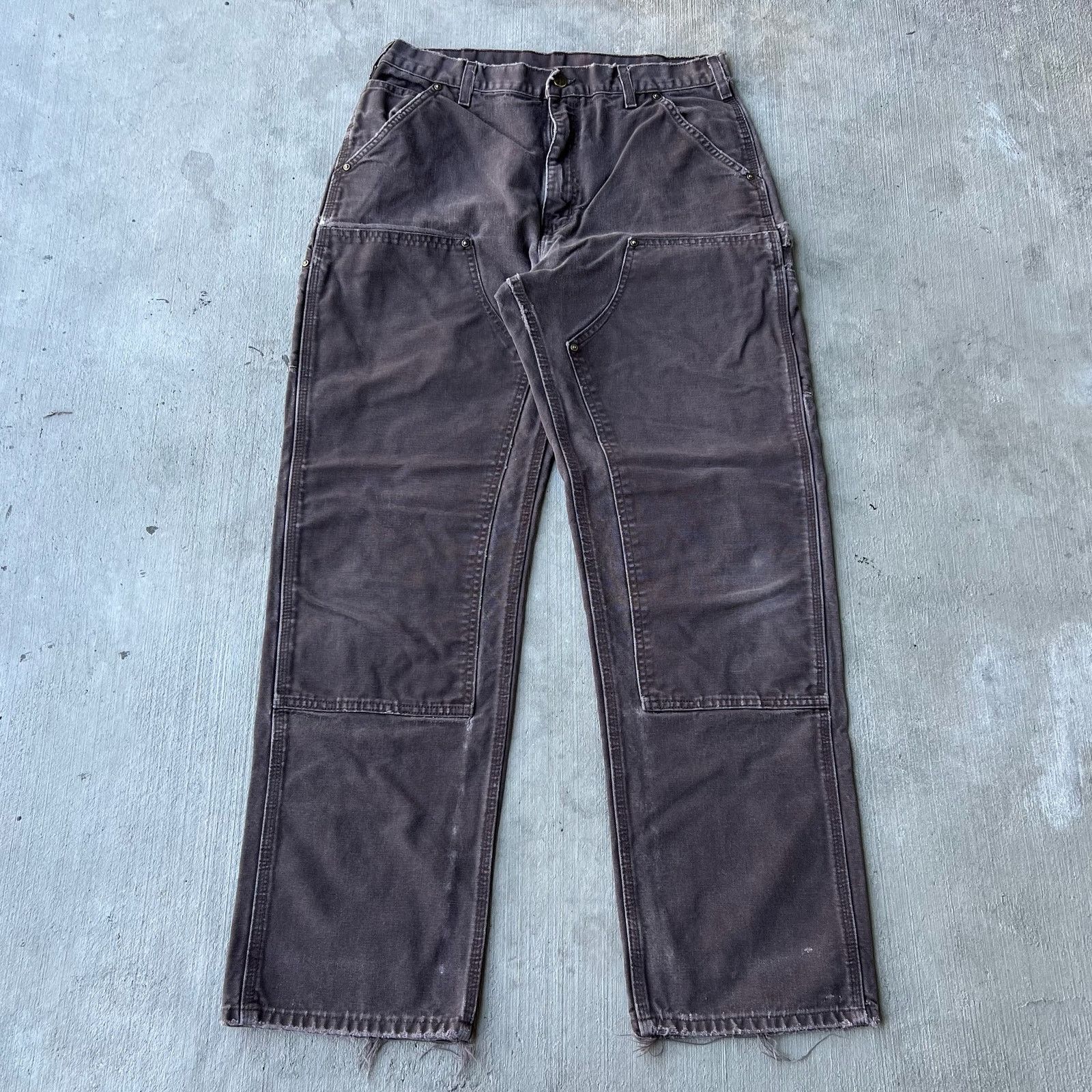 Carhartt × Vintage Carhartt brown double knee work wear carpenter pants Size US 32 / EU 48 - 1 Thumbnail