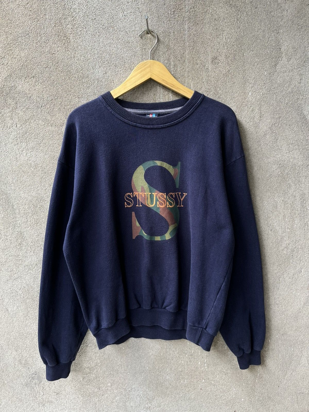 Stussy Stussy Overdyed Stock Logo Crew | Grailed