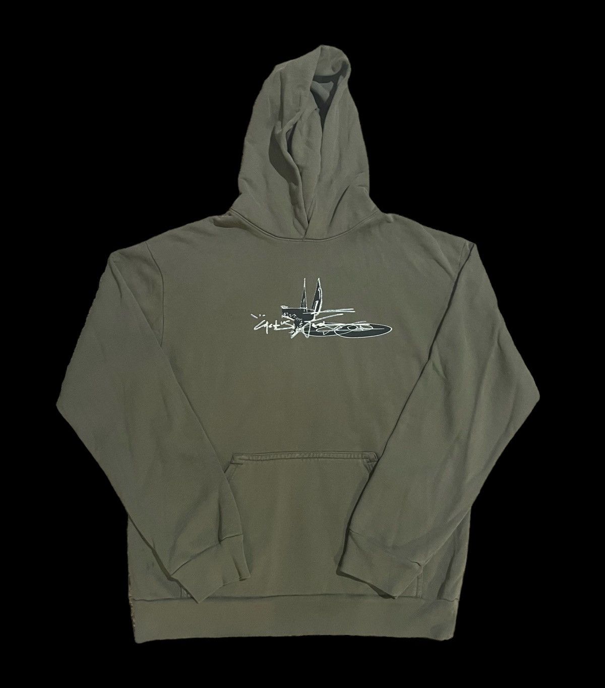travis scott hoodie olive