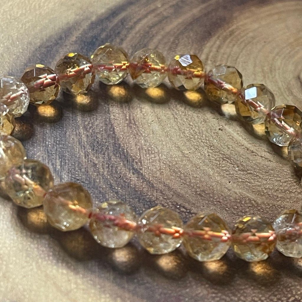 Other Citrine faceted natural beads beaded stretch bracelet new 7. Size ONE SIZE - 10 Thumbnail