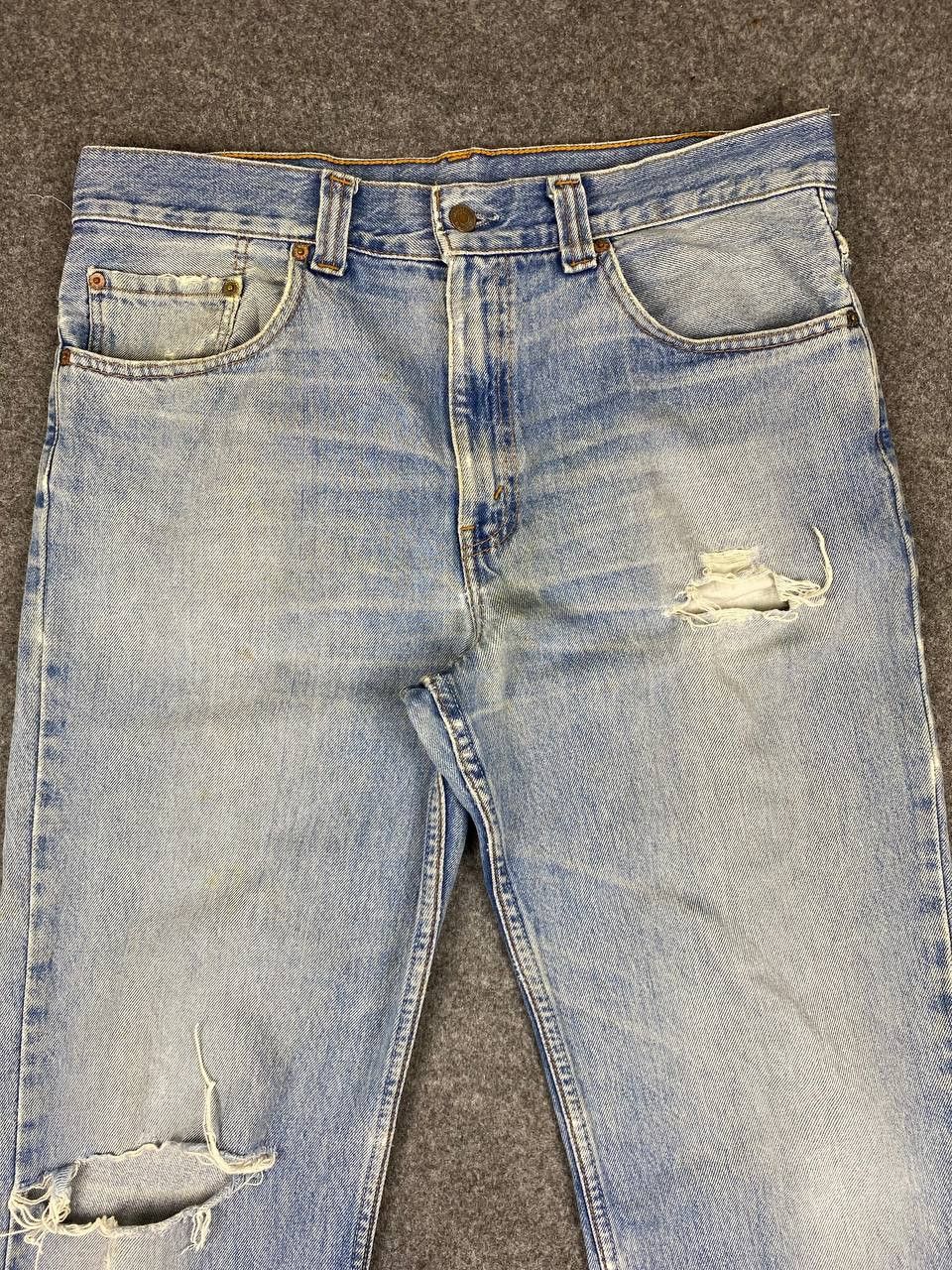 Levi's vintage levis 504 distressed denim nice design Size US 36 / EU 52 - 10 Thumbnail