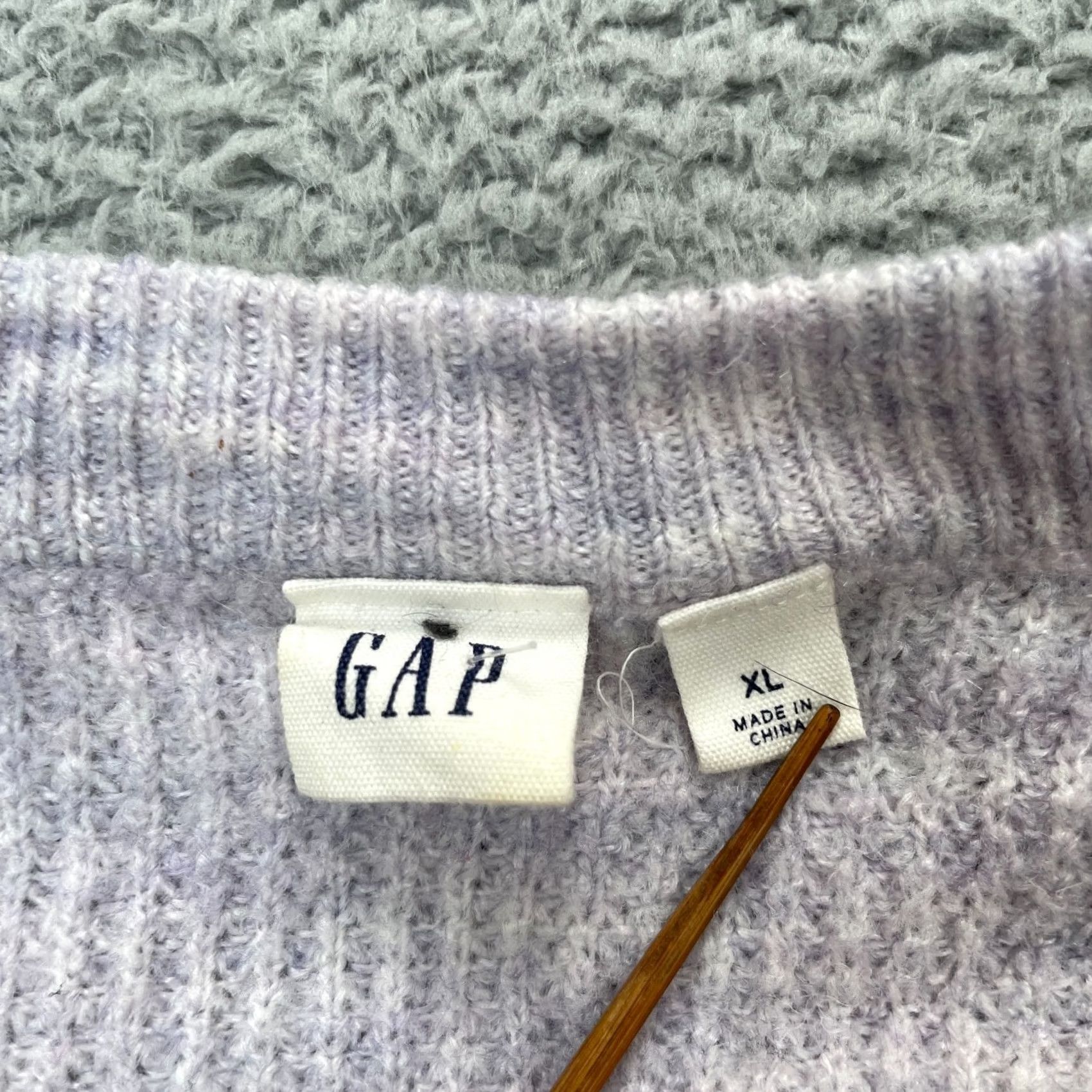 Gap VINTAGE Gap Sweater Womens Extra Large Purple Waffle Knit Ribbed Round Neck Outdoor Size XL / US 12-14 / IT 48-50 - 3 Thumbnail