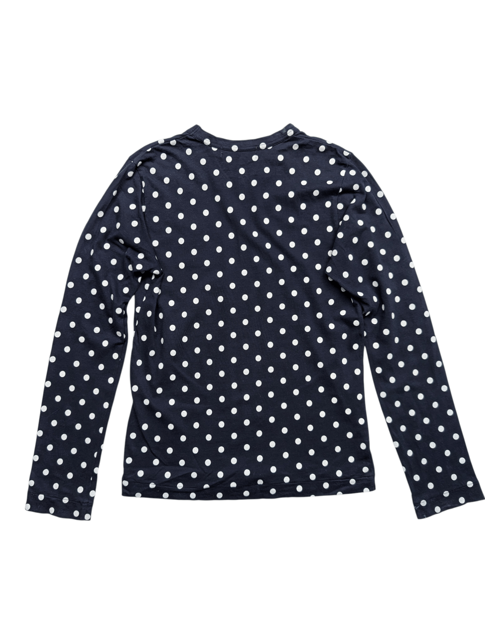 Comme des Garcons PLAY Play By Comme Des Garcons Navy Polkadot Long Sleeve Top Size S / US 4 / IT 40 - 2 Thumbnail