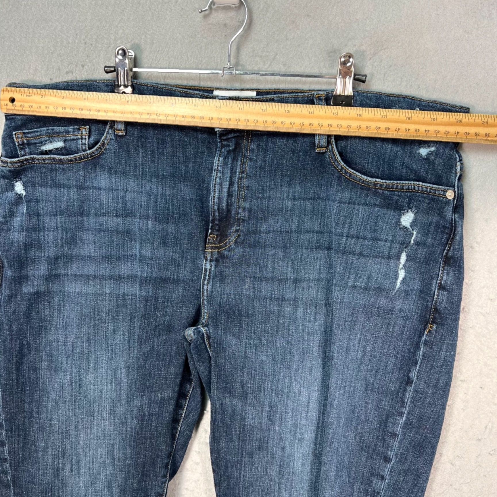 Frame FRAME Cropped Jeans Womens Size 34 Blue Distressed Mid-Rise Denim 5-Pocket Pocket 24in Inseam Size 24" / US 00 / IT 34 - 6 Thumbnail