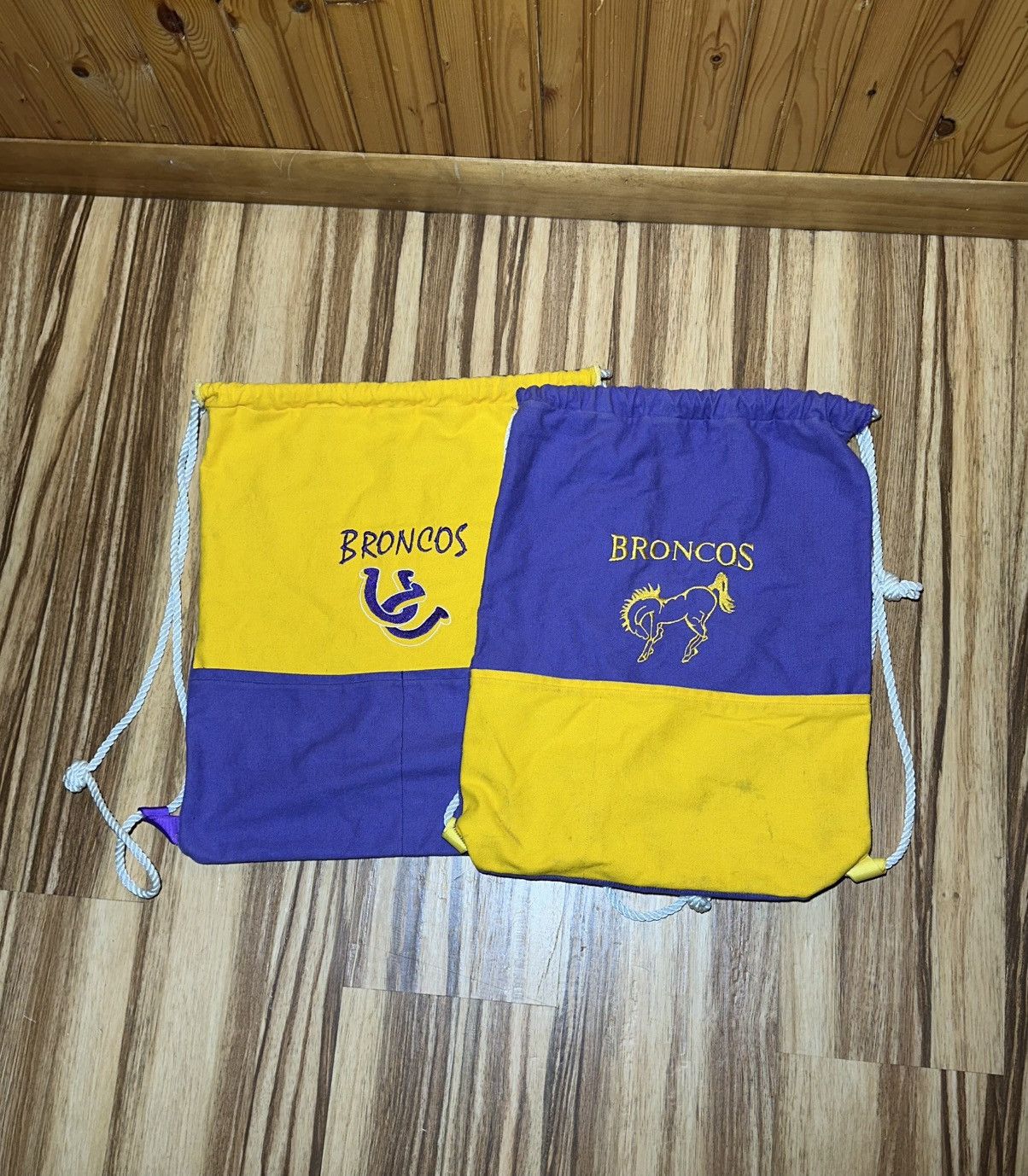 Other Broncos Yellow and Purple Drawstring Bags Size ONE SIZE - 1 Thumbnail