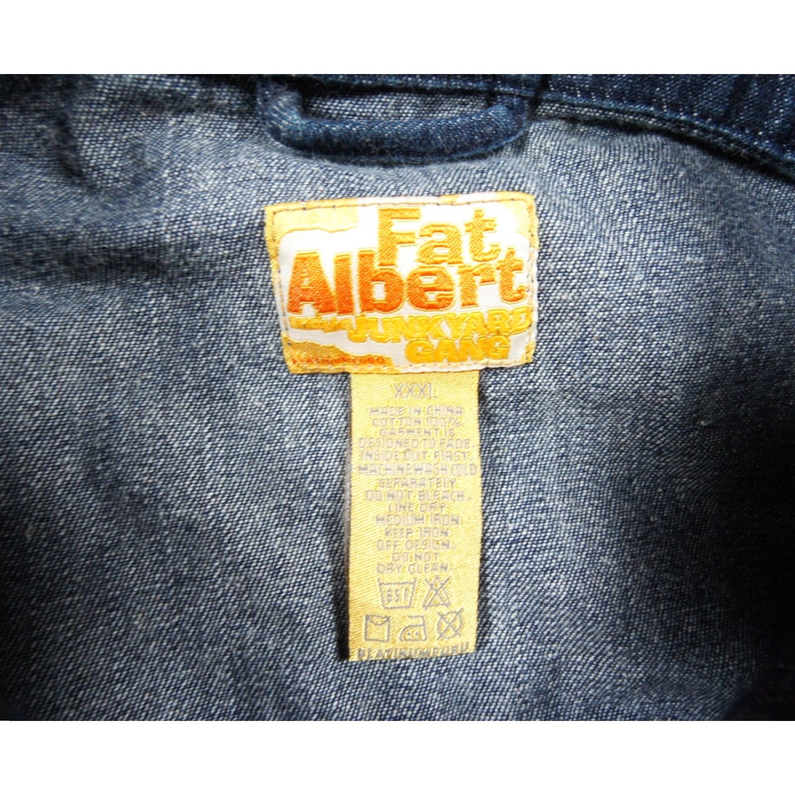 Fubu VINTAGE Fat Albert Jacket Mens 3XL Blue Denim FUBU Bomber Jacket Hip Hop 90s Y2K Men Size US 39 - 7 Thumbnail