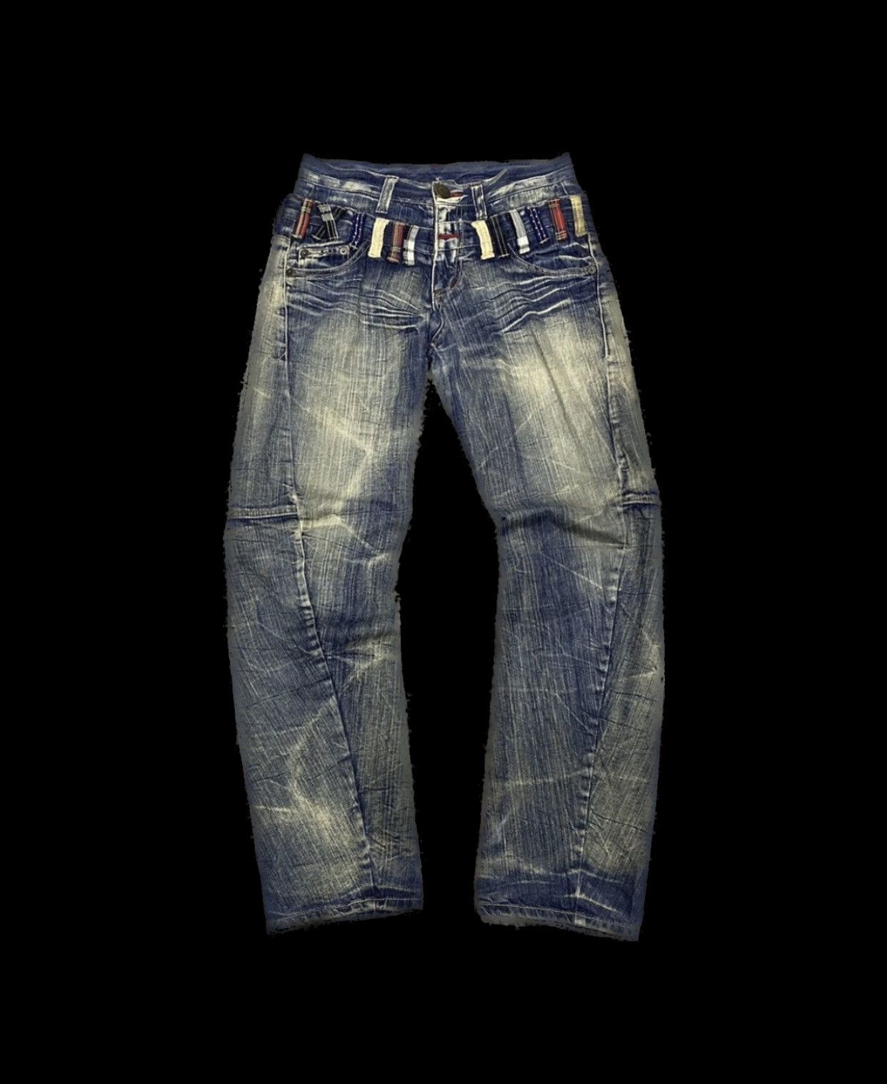 Beauty Beast × Hysteric Glamour × Japanese Brand Sick☠️ Hysteric Style Double Waist Acid Wash Jeans 80s Size US 30 / EU 46 - 1 Thumbnail