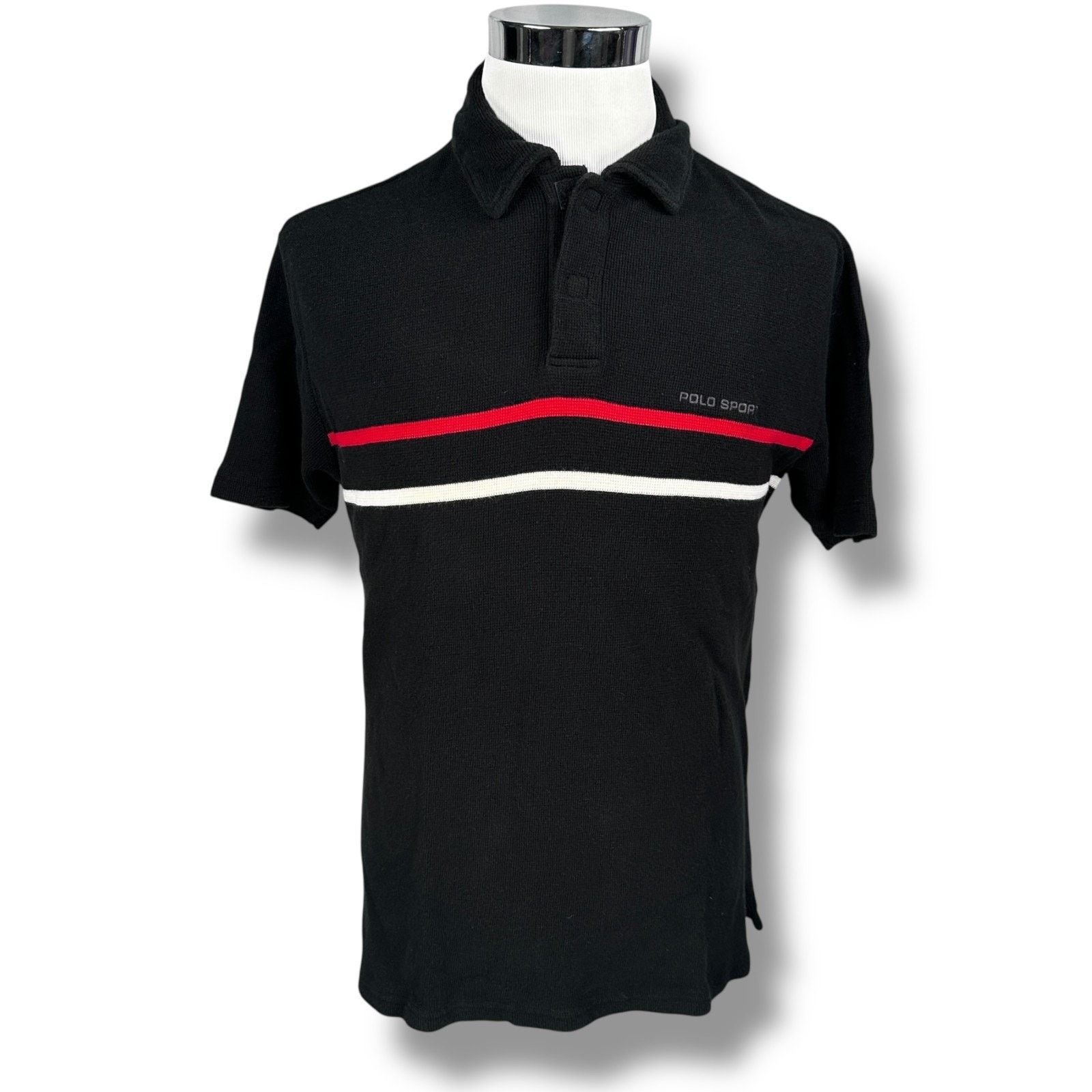 Polo Ralph Lauren Vintage Ralph Lauren Polo Sport Shirt Men's Medium Black 90s Size US M / EU 48-50 / 2 - 1 Thumbnail