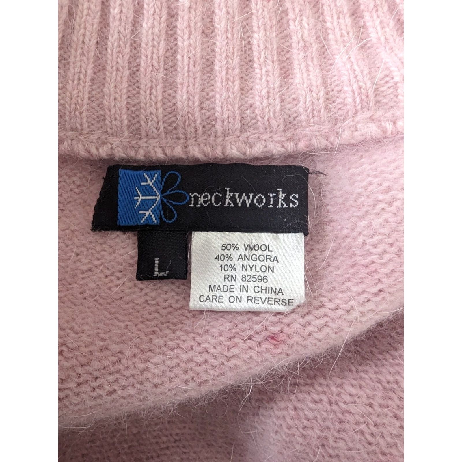 Vintage VINTAGE Womens Cardigan Sweater Pink Fair Isle Wool Rabbit Hair Large S12 Size L / US 10 / IT 46 - 4 Thumbnail