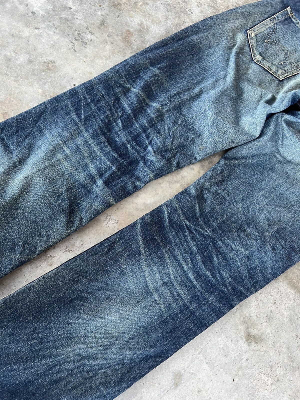 If Six Was Nine Vintage Edwin Made In Japan Distress Jeans Size US 34 / EU 50 - 13 Thumbnail