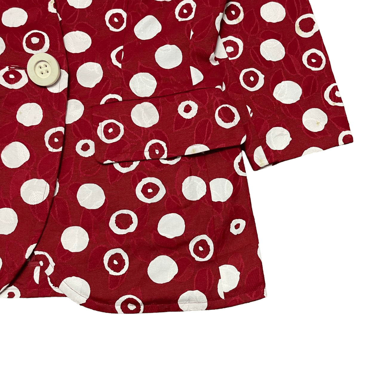 Yves Saint Laurent Vintage YSL Yves Saint Laurent Polka Dot Jacket Red Size M / US 6-8 / IT 42-44 - 4 Thumbnail