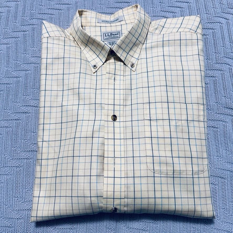 L.L. Bean LL Bean yellow plaid button down Size US XL / EU 56 / 4 - 1 Thumbnail