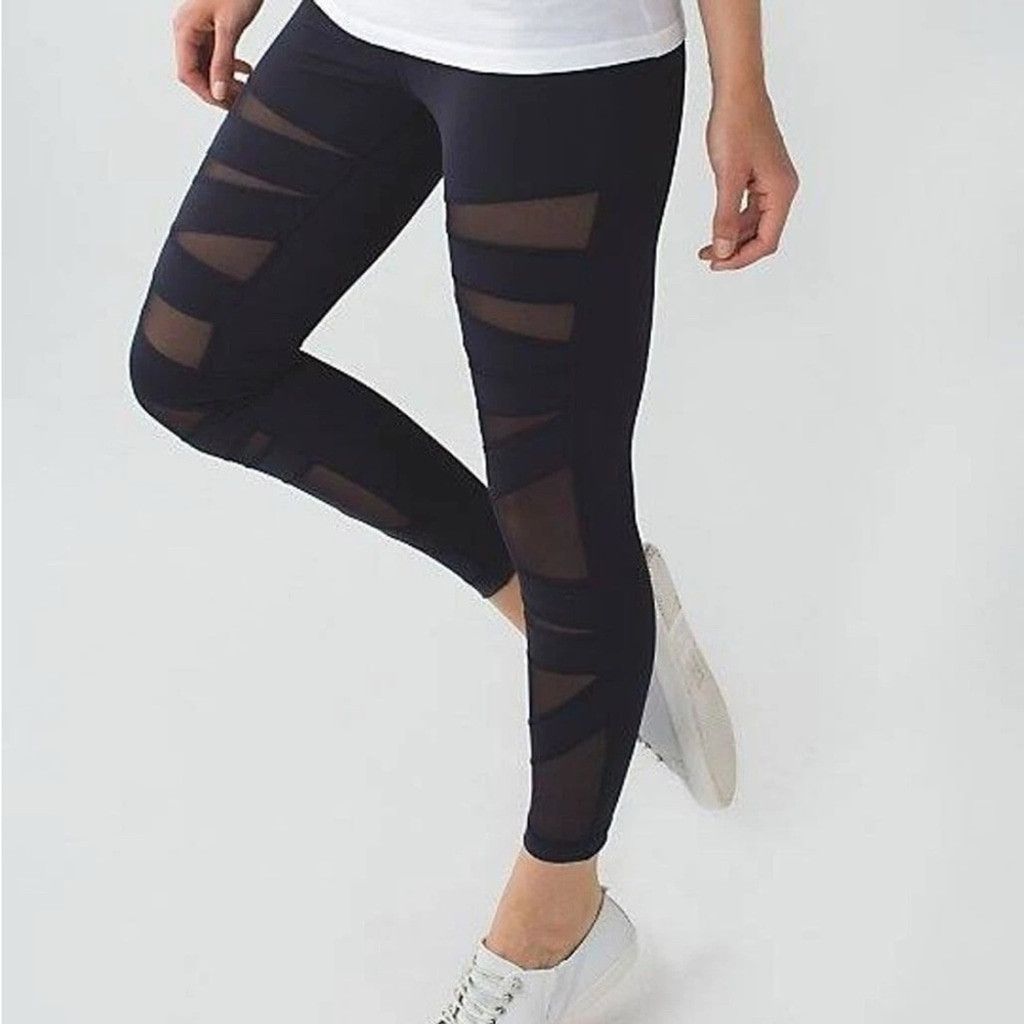 Lululemon Lululemon Highest Times Legging Naval Blue Mesh Size 27" / US 4 / IT 40 - 1 Thumbnail