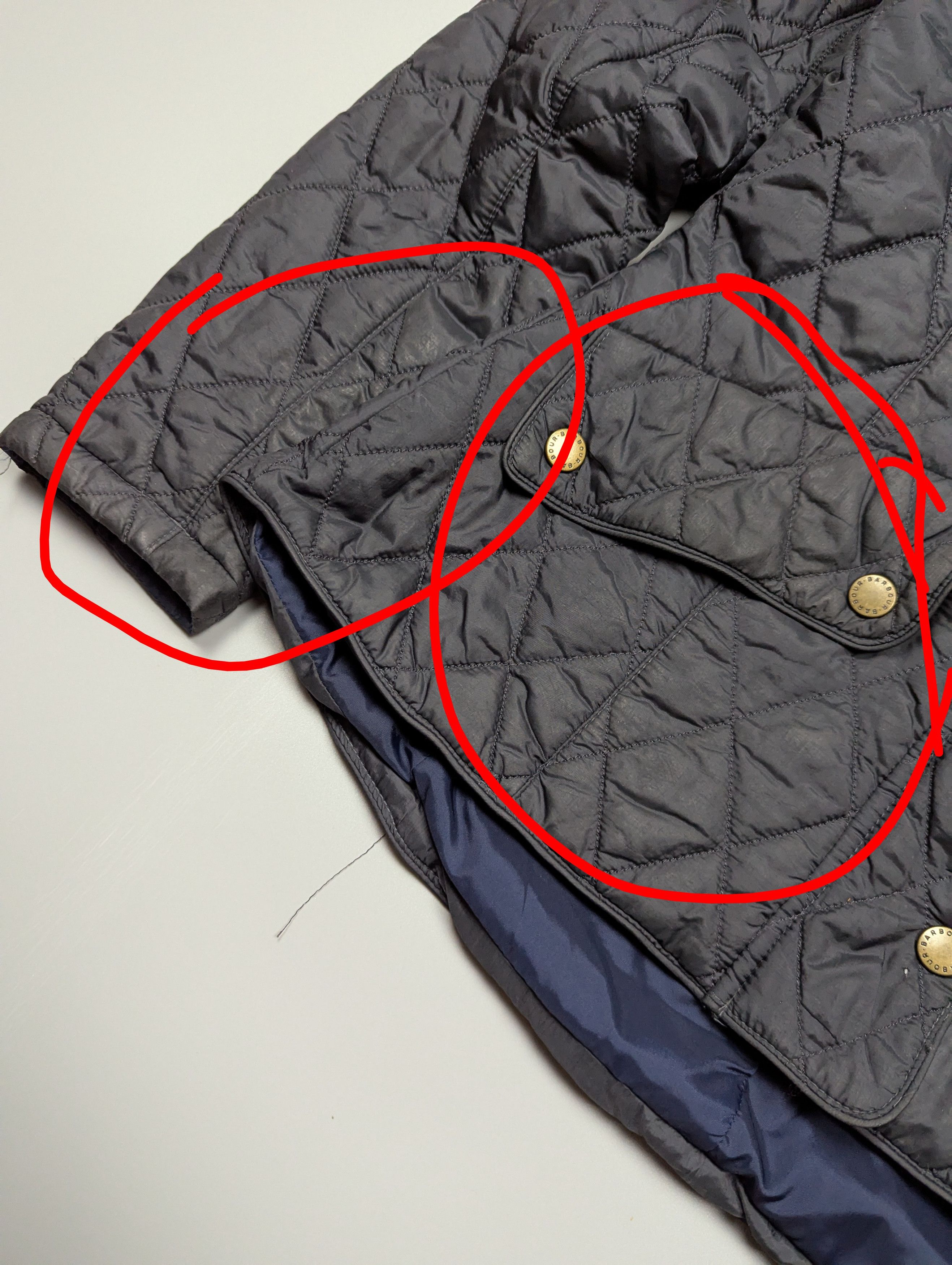Barbour Barbour Dark Gray Quilted Jacket Women’s US 8 Size M / US 6-8 / IT 42-44 - 3 Thumbnail