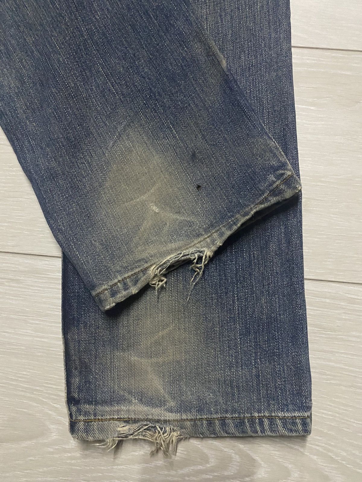 Levi's Vintage Levis 505 Mud Wash Distressed Skinny Jeans Size US 30 / EU 46 - 9 Thumbnail
