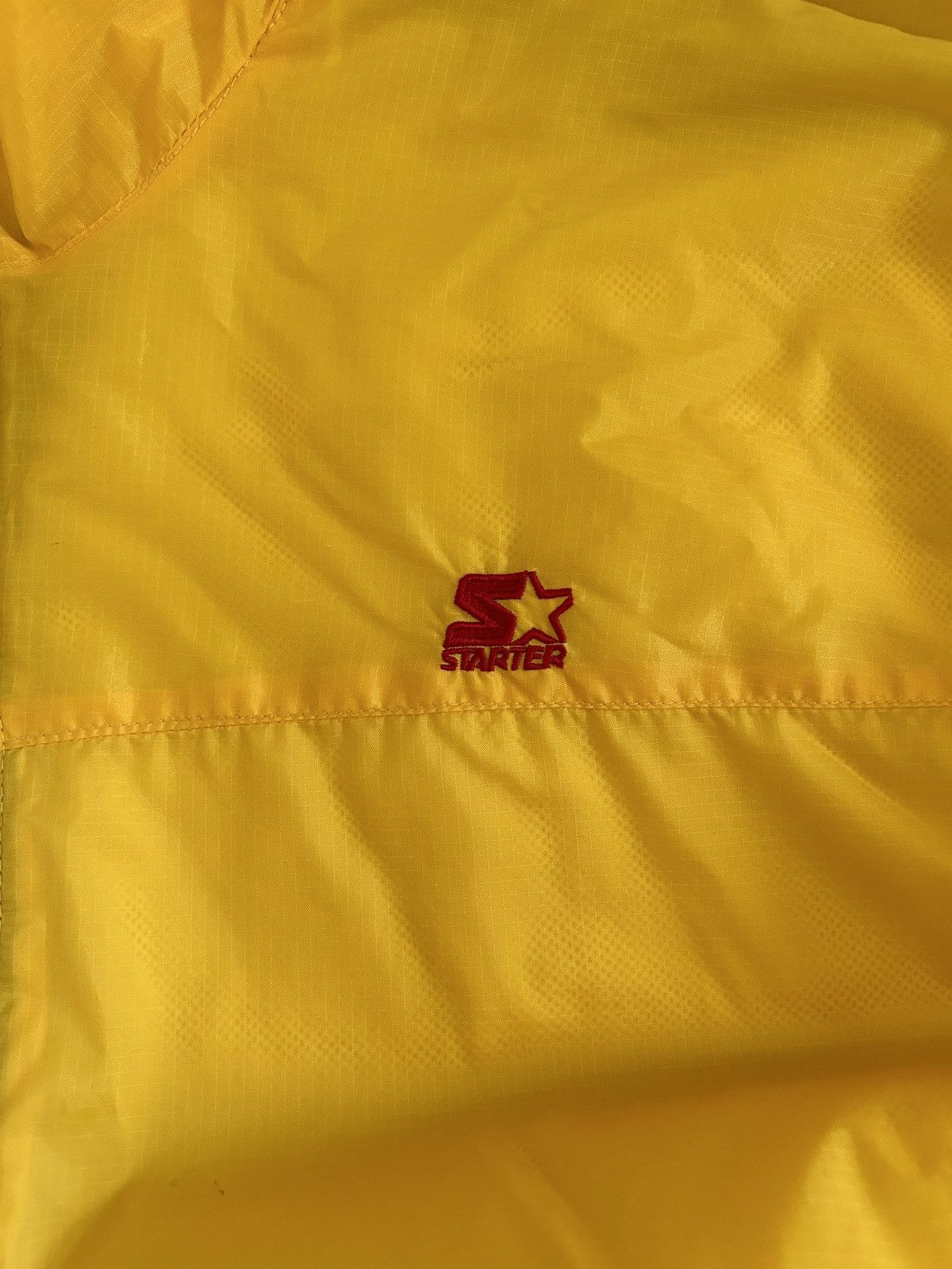 Starter STARTER 90s Yellow Embroidered Zipper Sleeve Windbreaker Size US XL / EU 56 / 4 - 4 Thumbnail