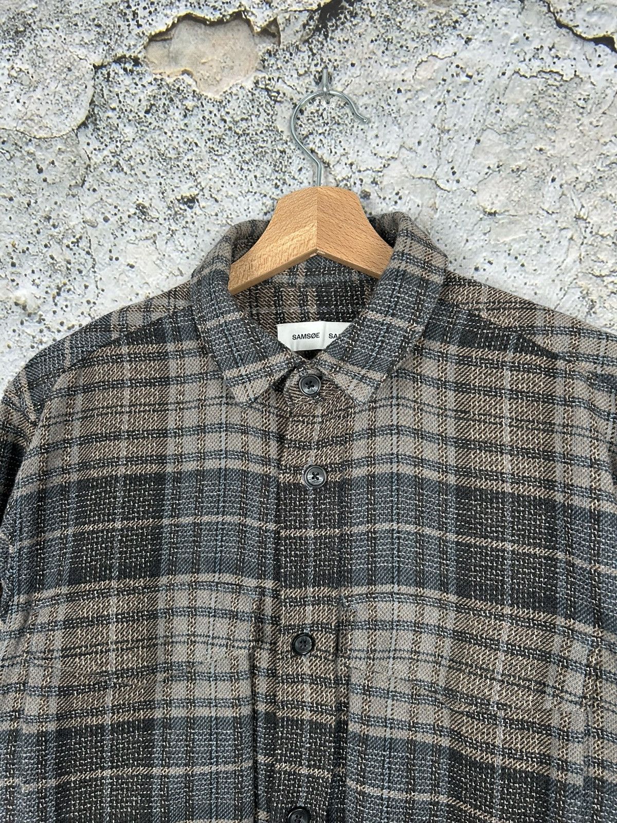 Samsoe Samsoe Samsoe Samsoe Wool Overshirt Avant Garde Scandinavian Size US L / EU 52-54 / 3 - 3 Thumbnail