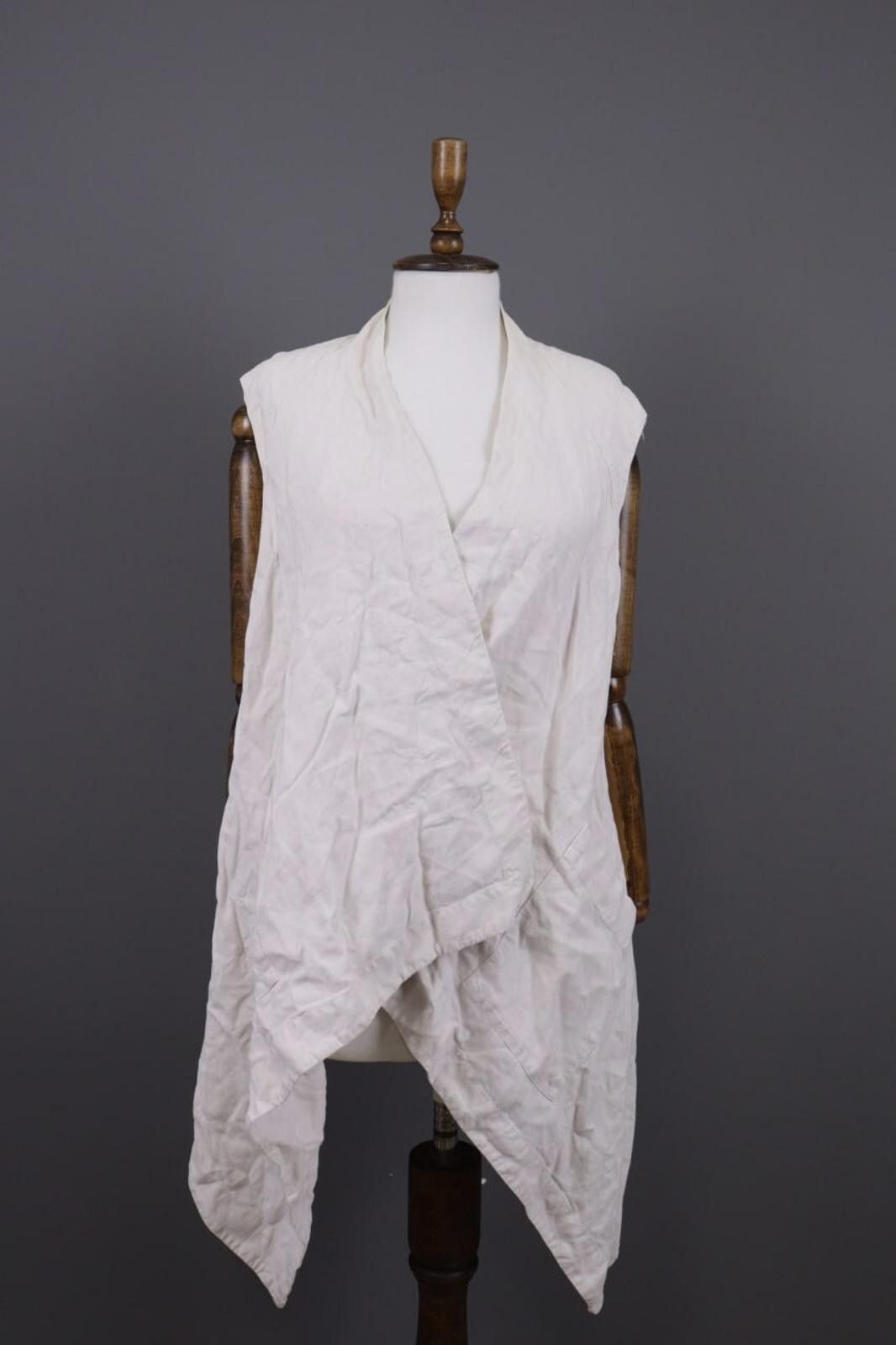 Oscar De La Renta Oska Regular Beige Open Front Linen Cardigan Sweater Size 3 Size M / US 6-8 / IT 42-44 - 4 Thumbnail