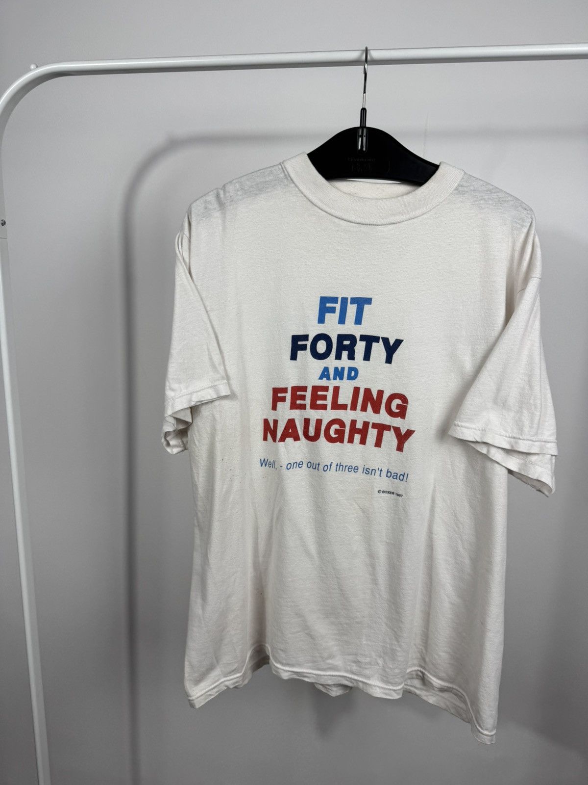 Other Vintage 1987 Fit Forty Feeling Naughty Graphic Tee White XL Size US XL / EU 56 / 4 - 2 Thumbnail